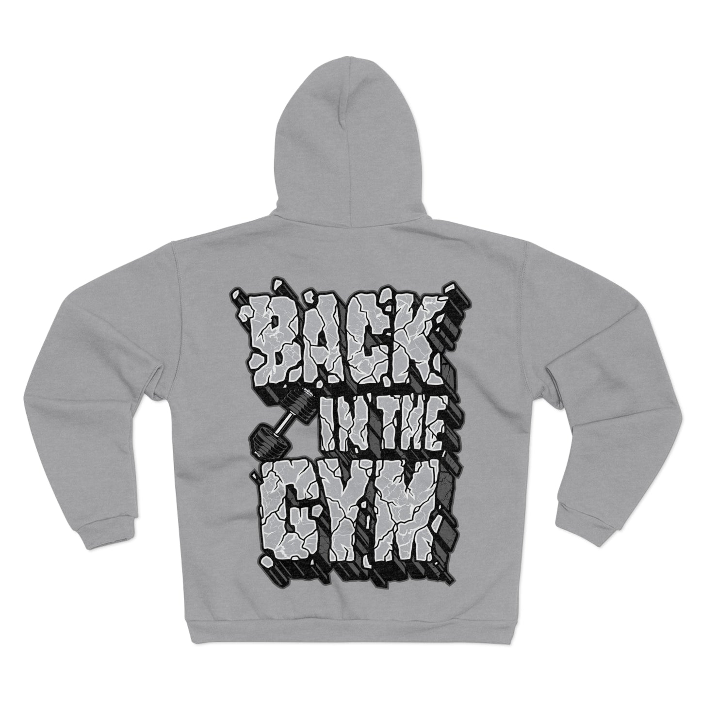Back in the Gym Unisex Hooded Zip Sweatshirt - Casual Fitness Wear for Workout Enthusiasts