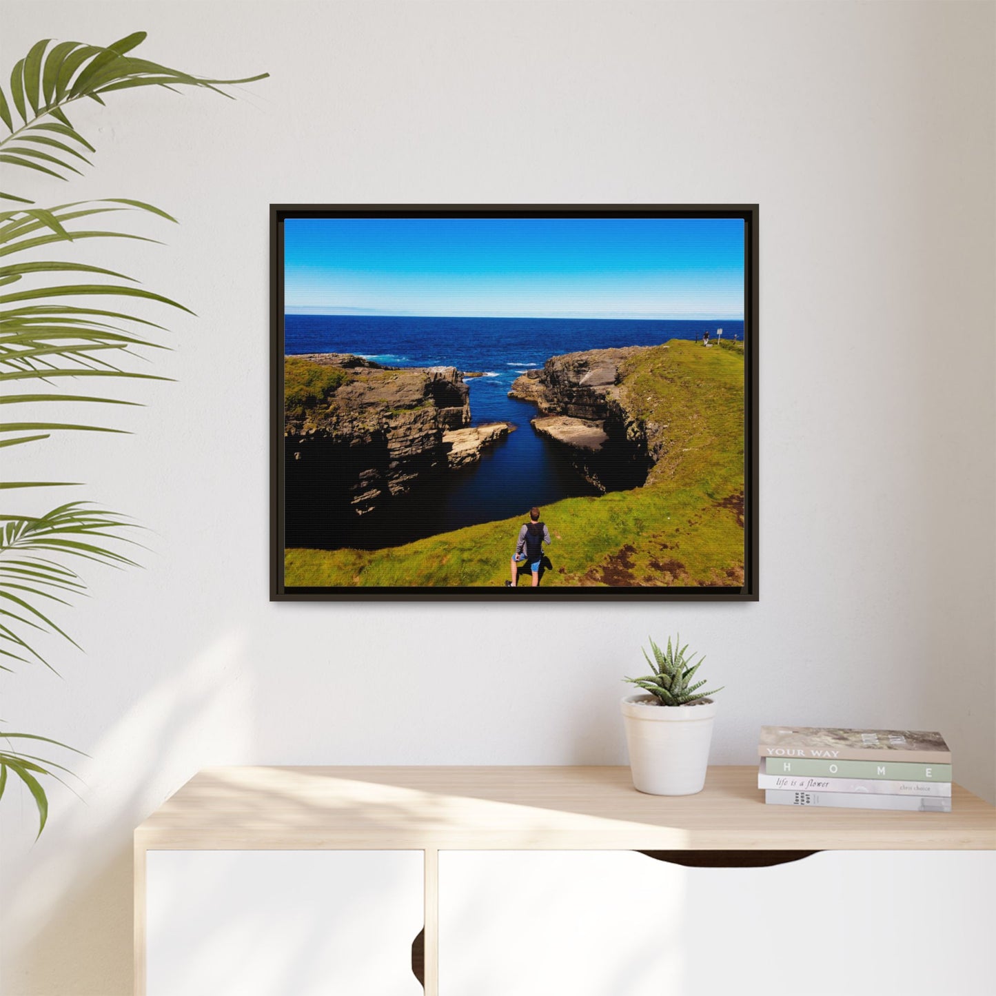 Cliffs Matte Canvas, Framed (Multi-color)