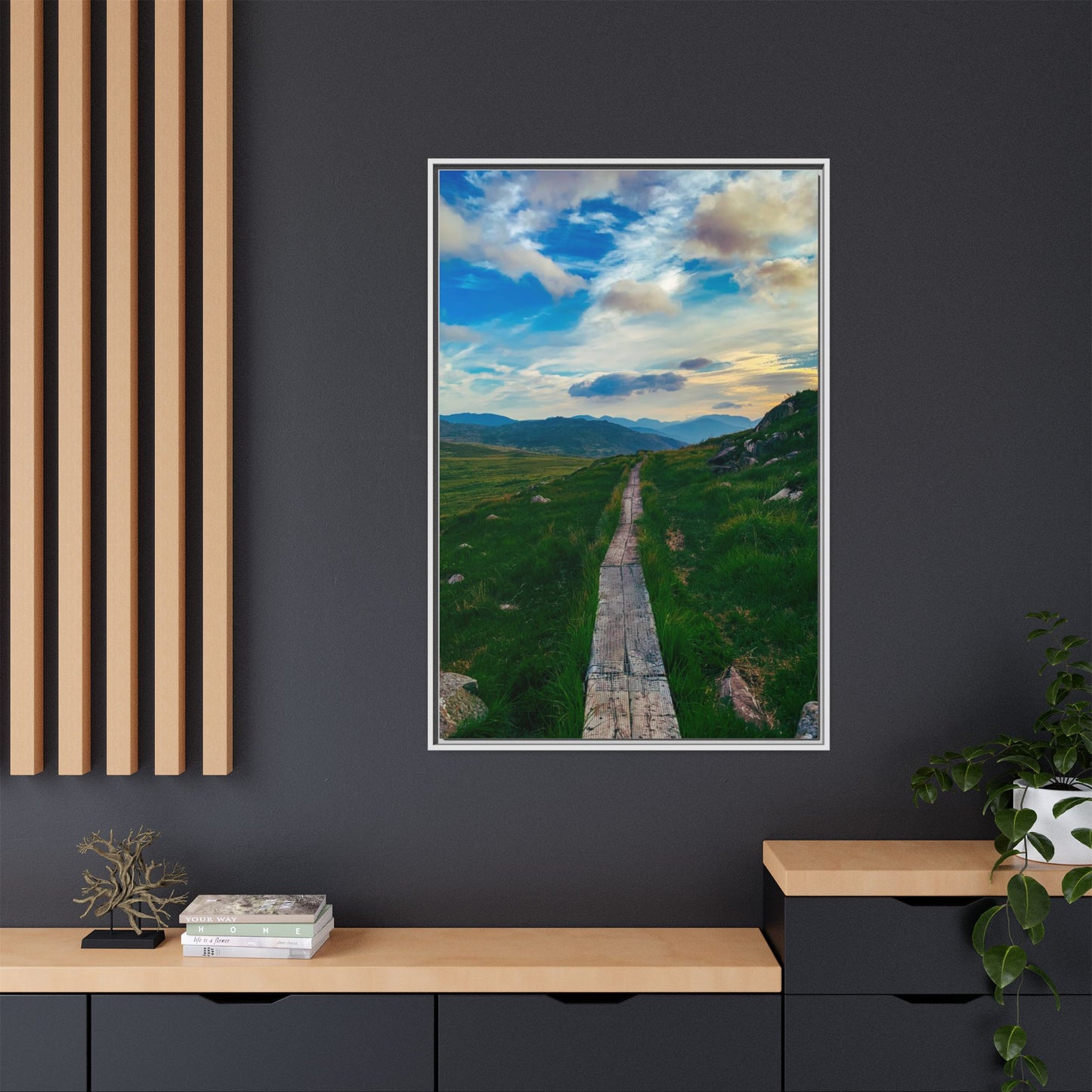 Torc Mountain Trail Matte Canvas, Framed (Multi-color)