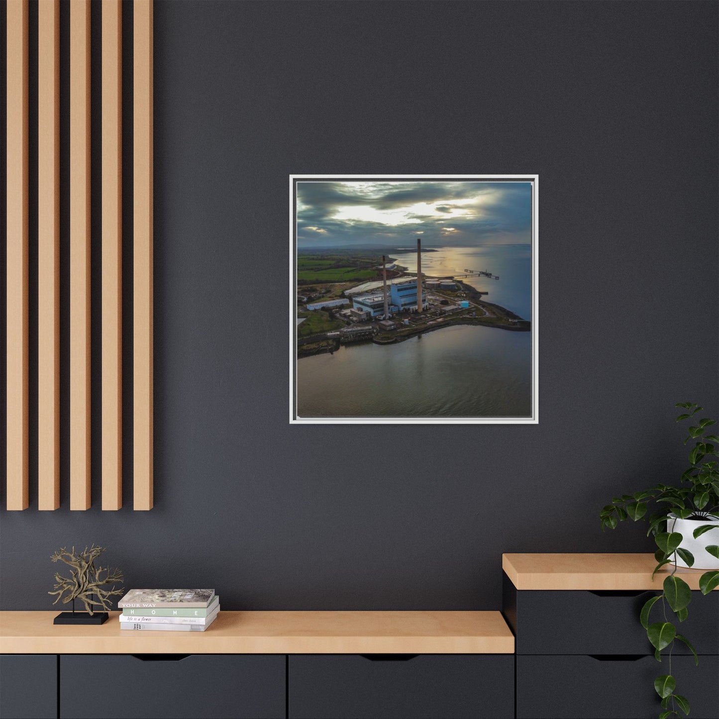 Target Power Station Matte Canvas, Framed (Multi-color)