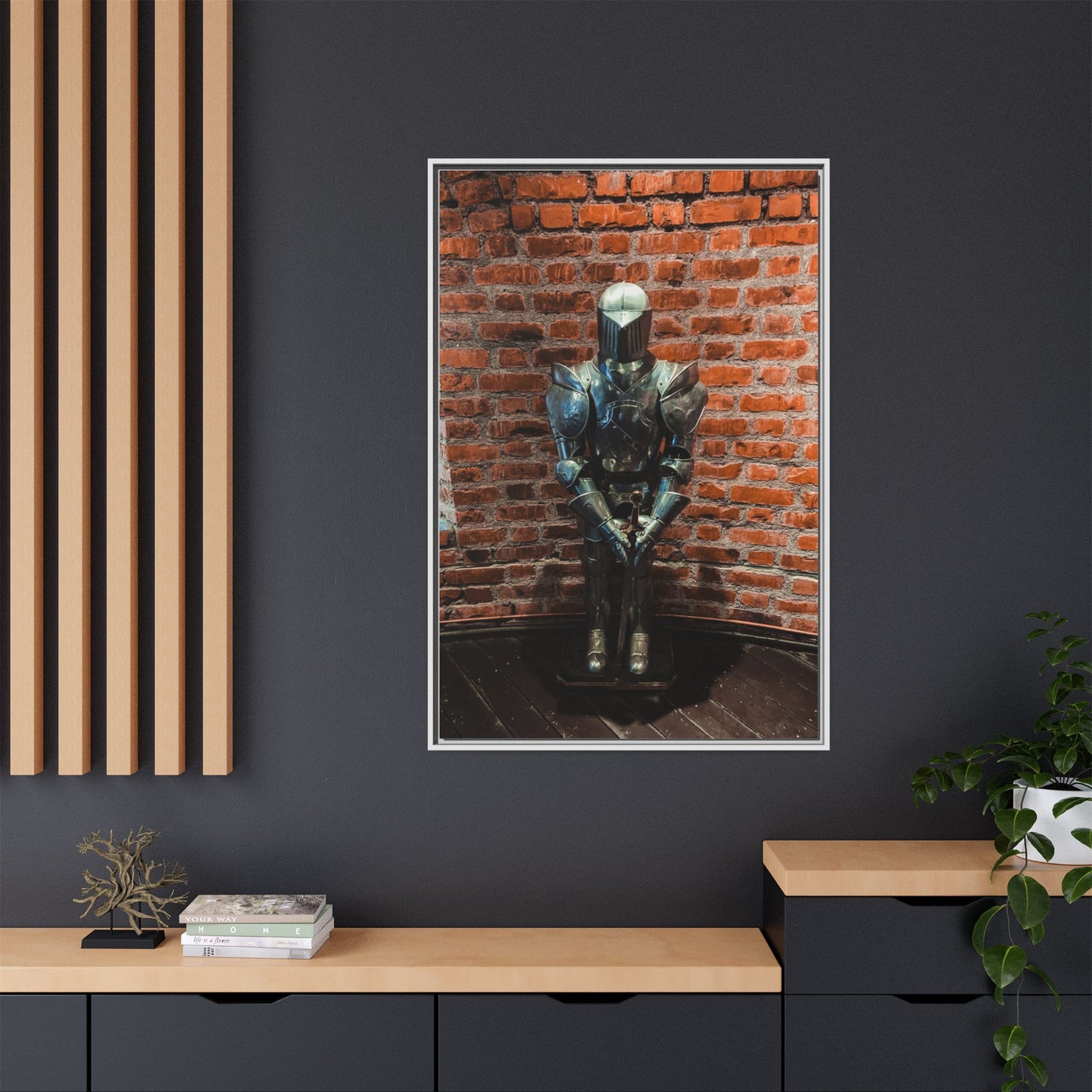 Steel Armour Medieval Age Lithuania Matte Canvas, Framed (Multi-color)