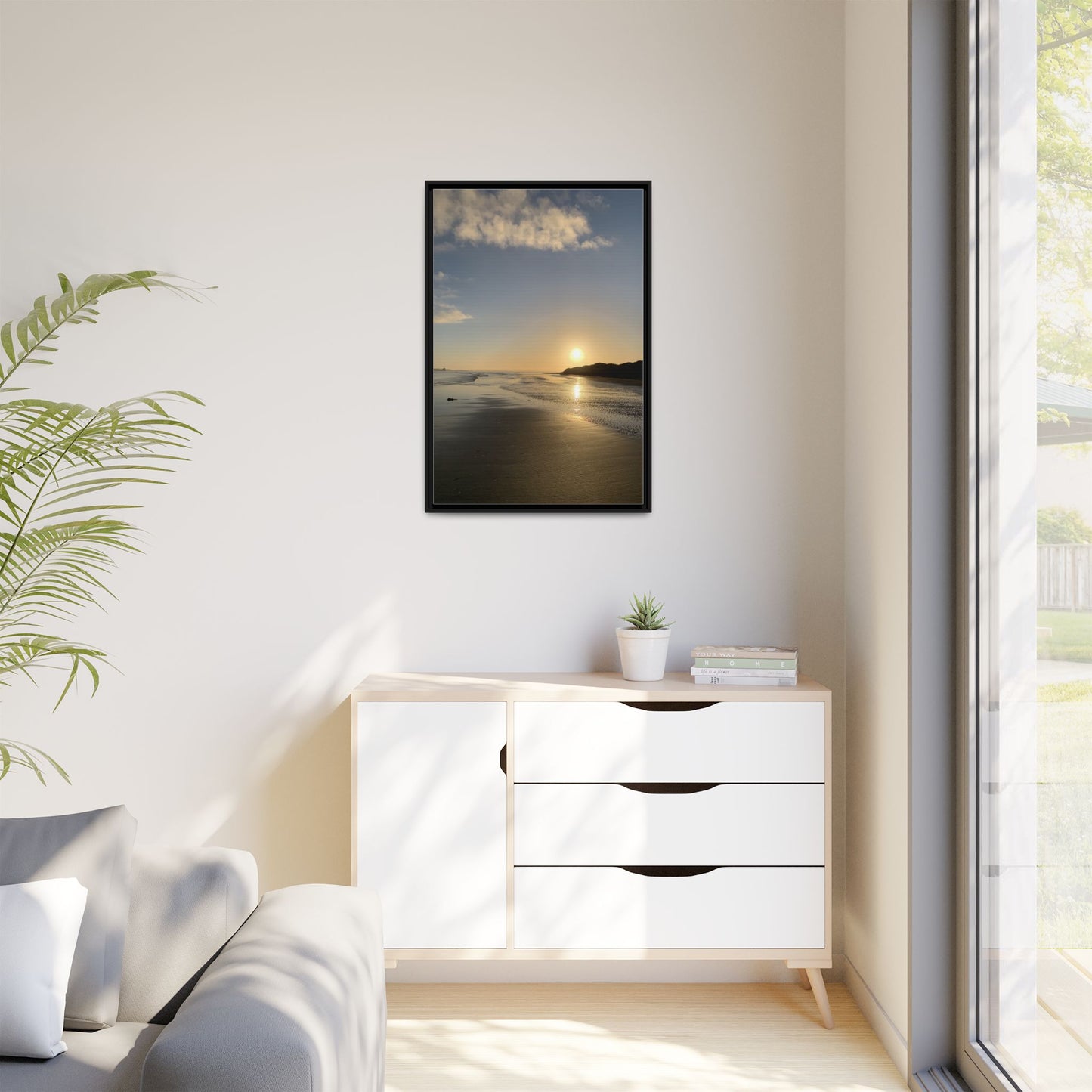 Sunset Matte Canvas, Framed (Multi-color)