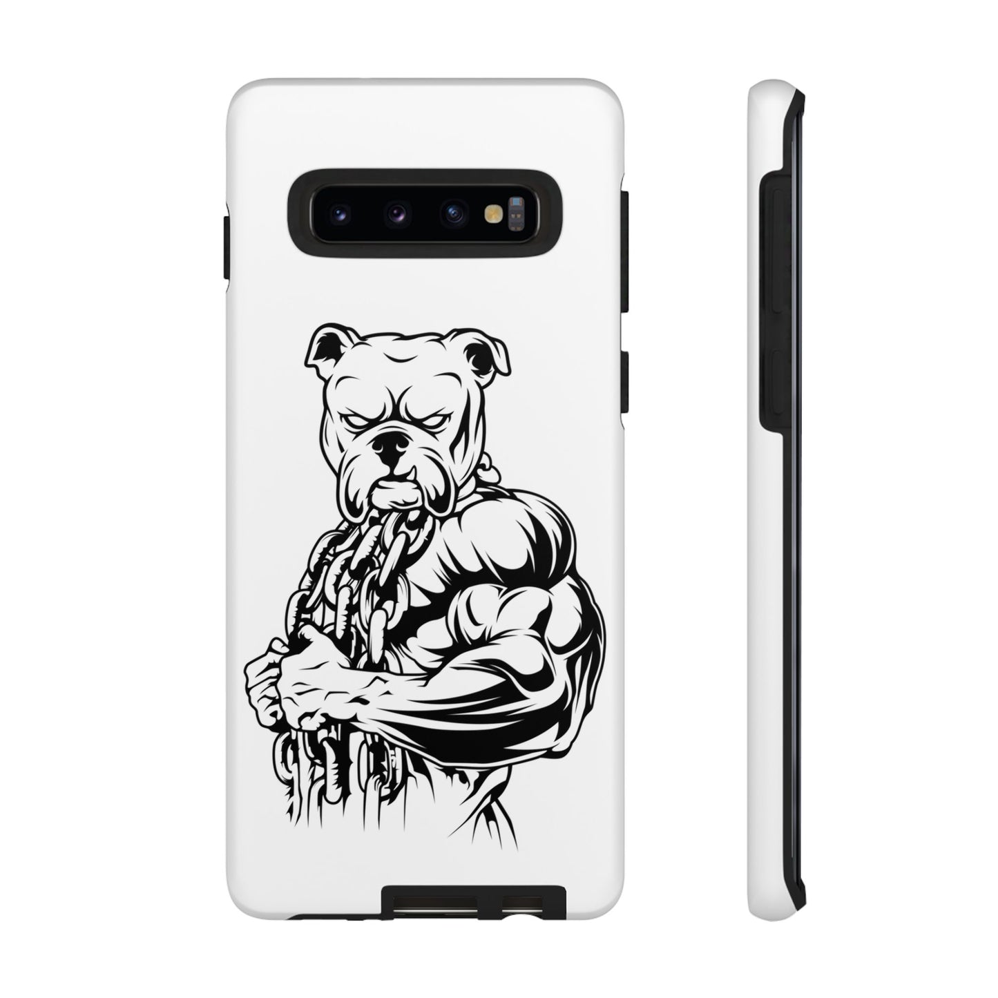 Tough Cases: Strong Bulldog Phone Case - Perfect for Dog Lovers and Fitness Enthusiasts