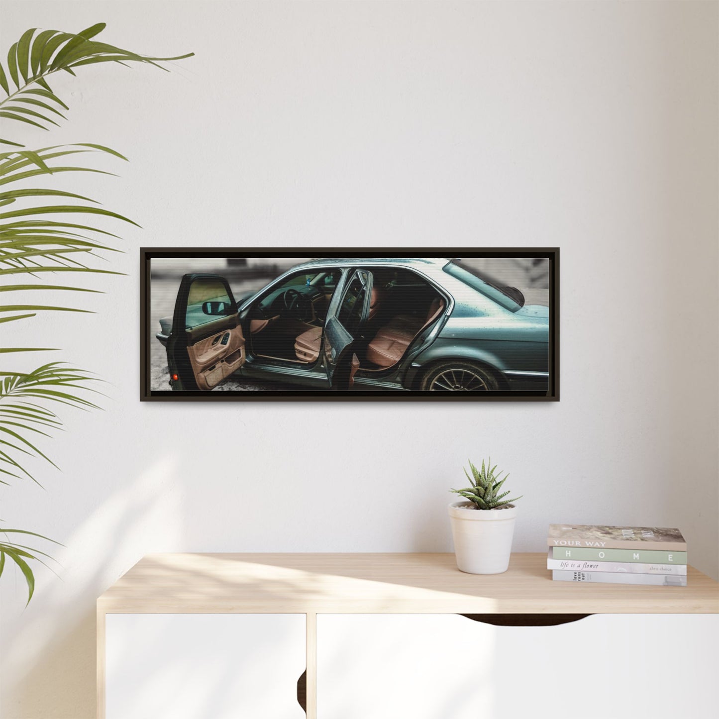 BMW 7 Matte Canvas, Framed (Multi-color)