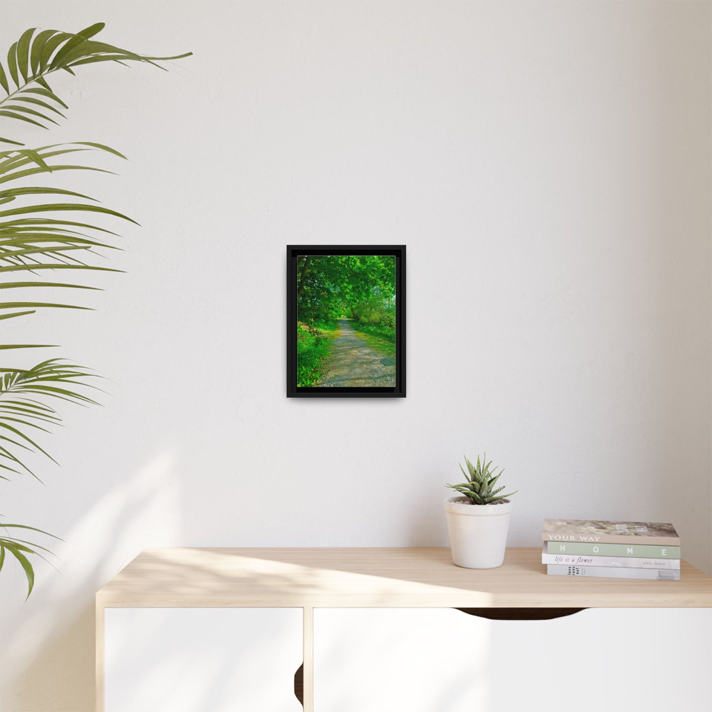 Listowel River Walk Matte Canvas, Framed (Multi-color)