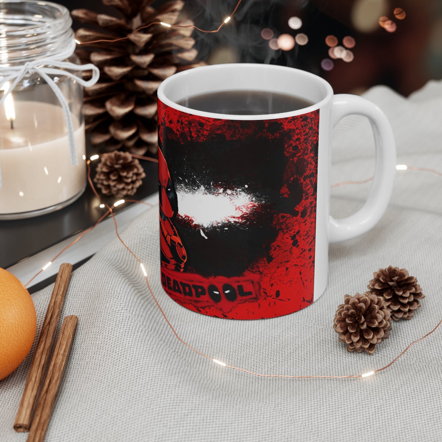Deadpool-Inspired Ceramic Coffee Mug - 11oz & 15oz | Perfect for Comic Fans & Superhero Lovers