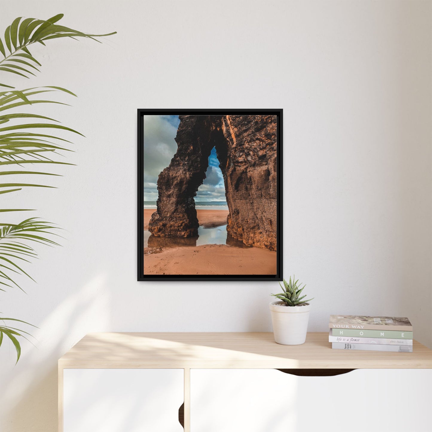 Ballybunion Cliff Matte Canvas, Framed (Multi-color)