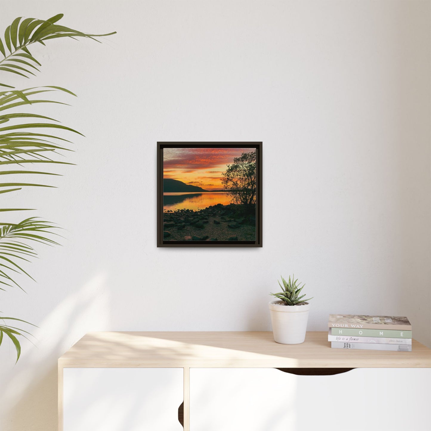 Sunset in Kerry Matte Canvas, Framed (Multi-color)