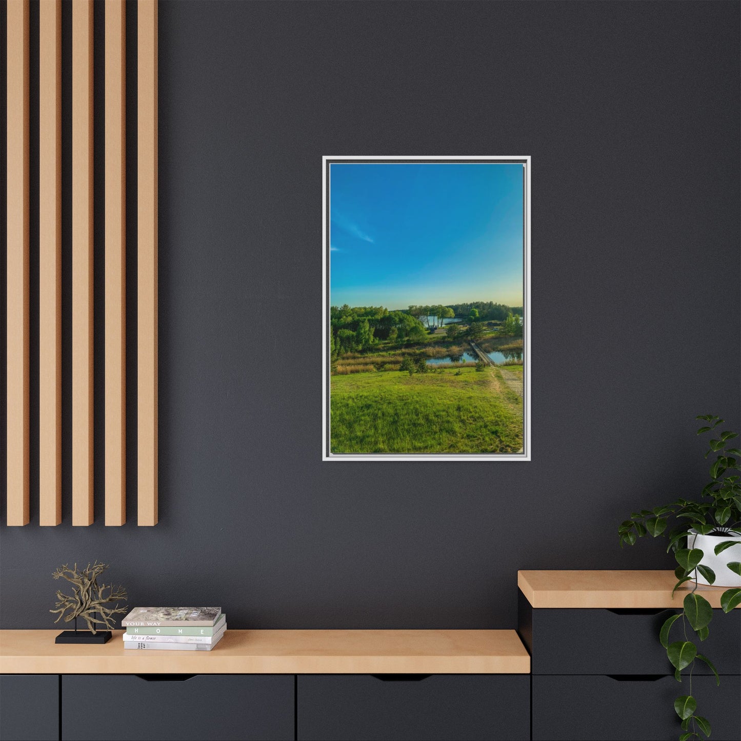 Zageres Lake Matte Canvas, Framed (Multi-color)