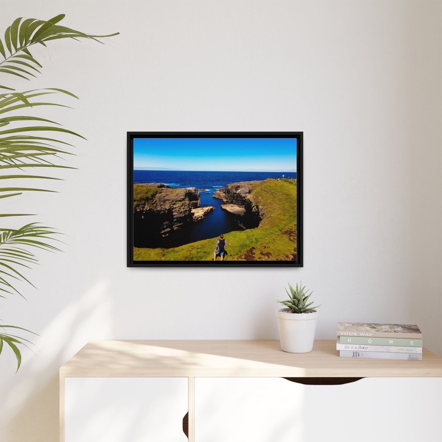 Cliffs Matte Canvas, Framed (Multi-color)