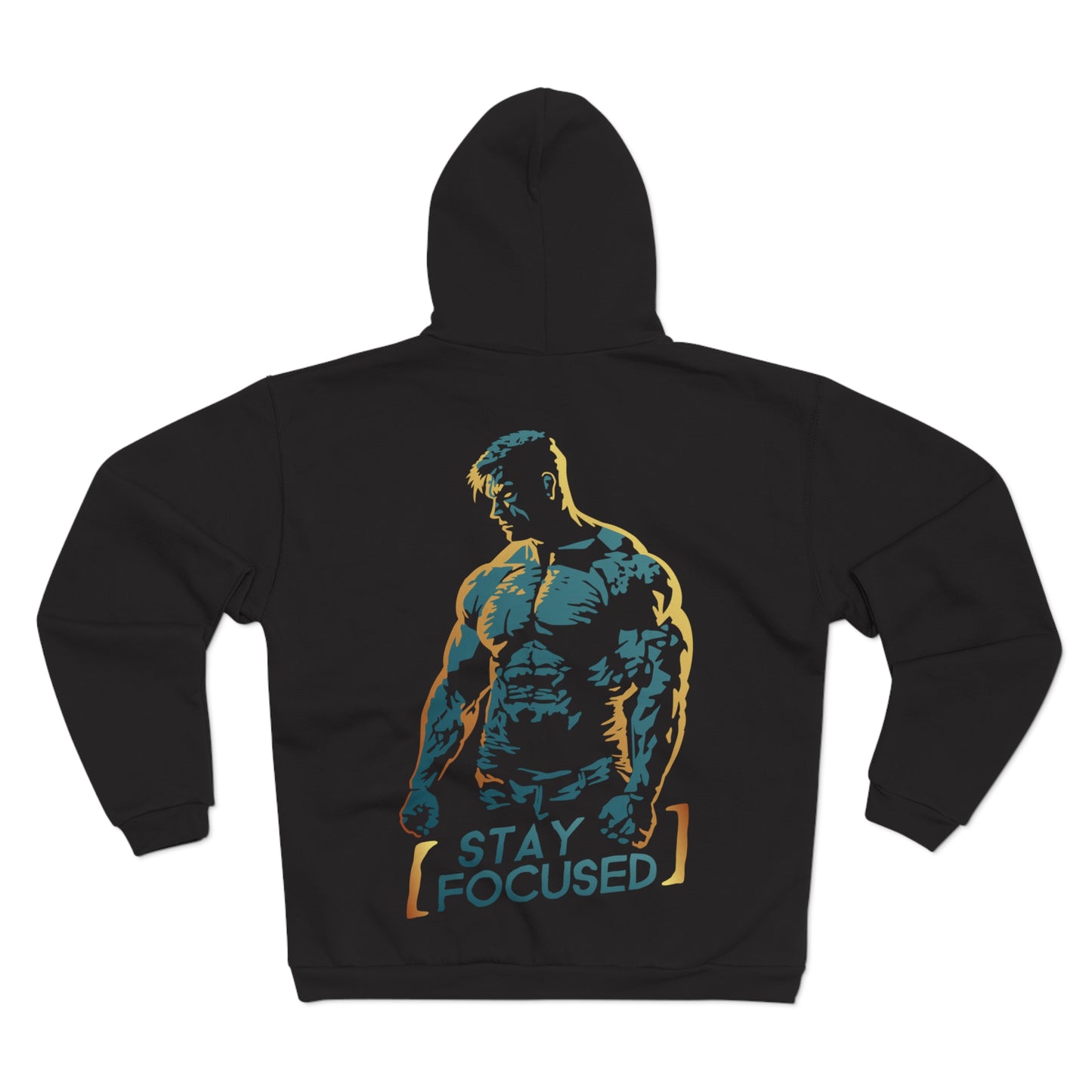 Unisex Hooded Zip Sweatshirt - Stay Focused Gym Hoodie for Fitness Enthusiasts