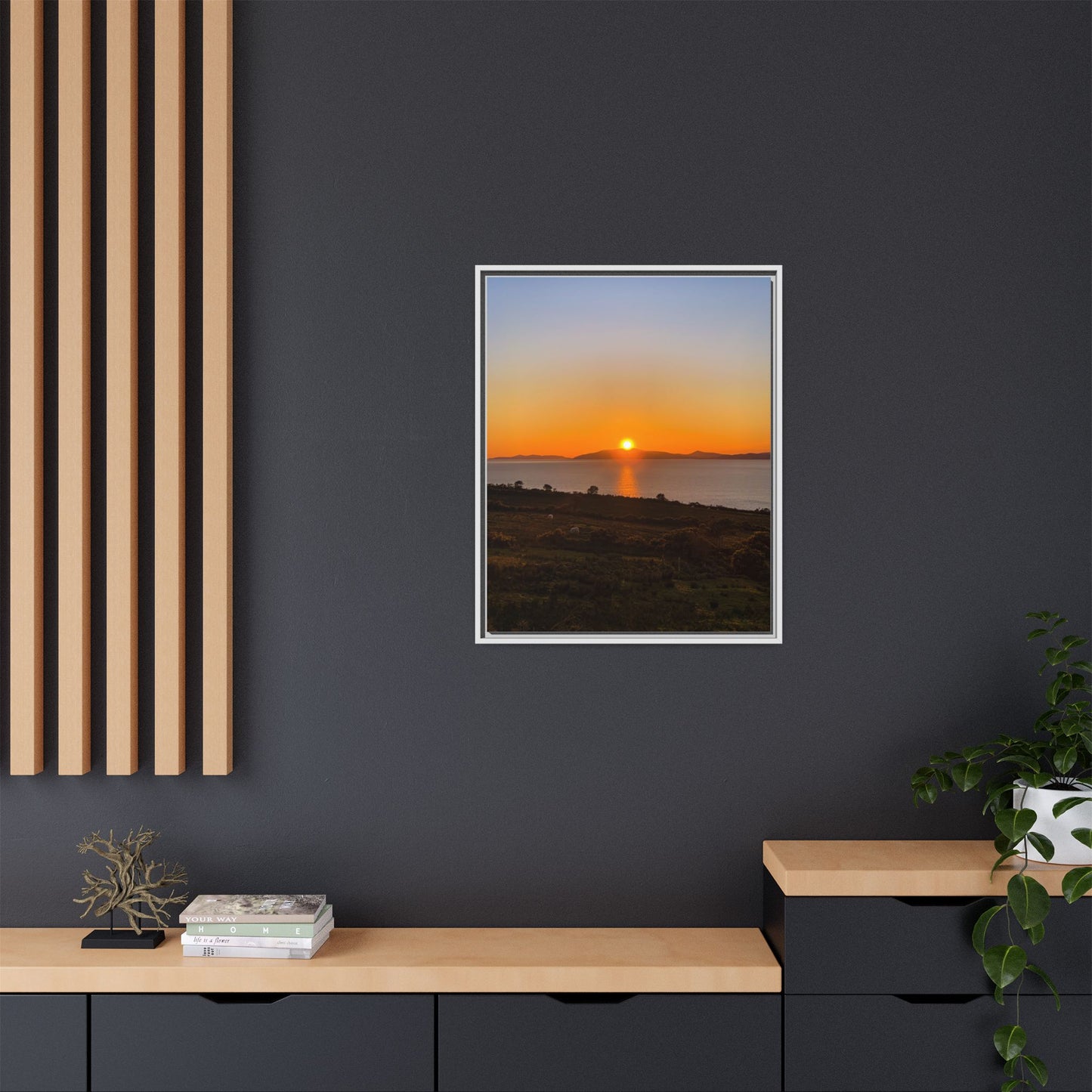 Sunset Ring Of Kerry Matte Canvas, Framed (Multi-color)
