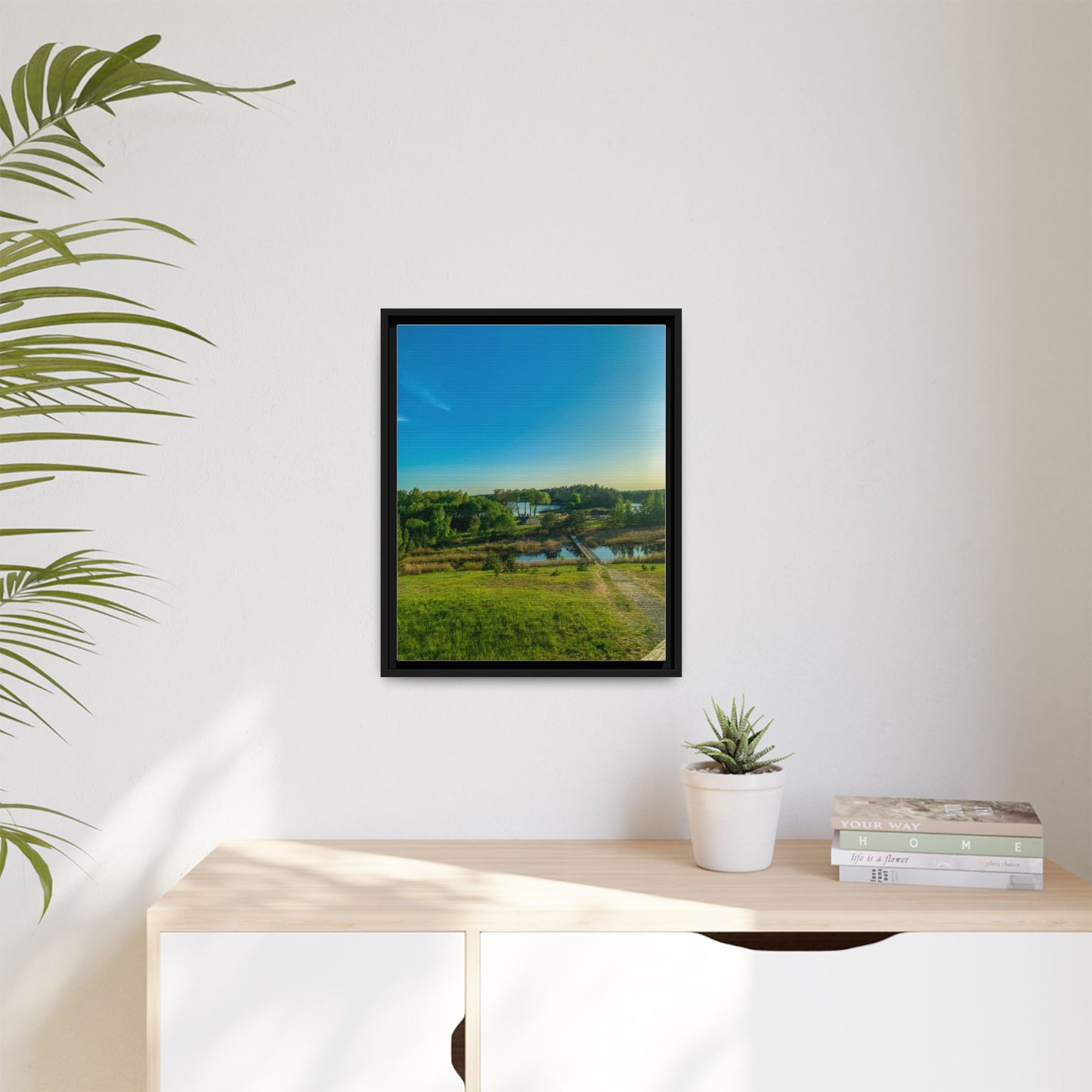 Zageres Lake Matte Canvas, Framed (Multi-color)