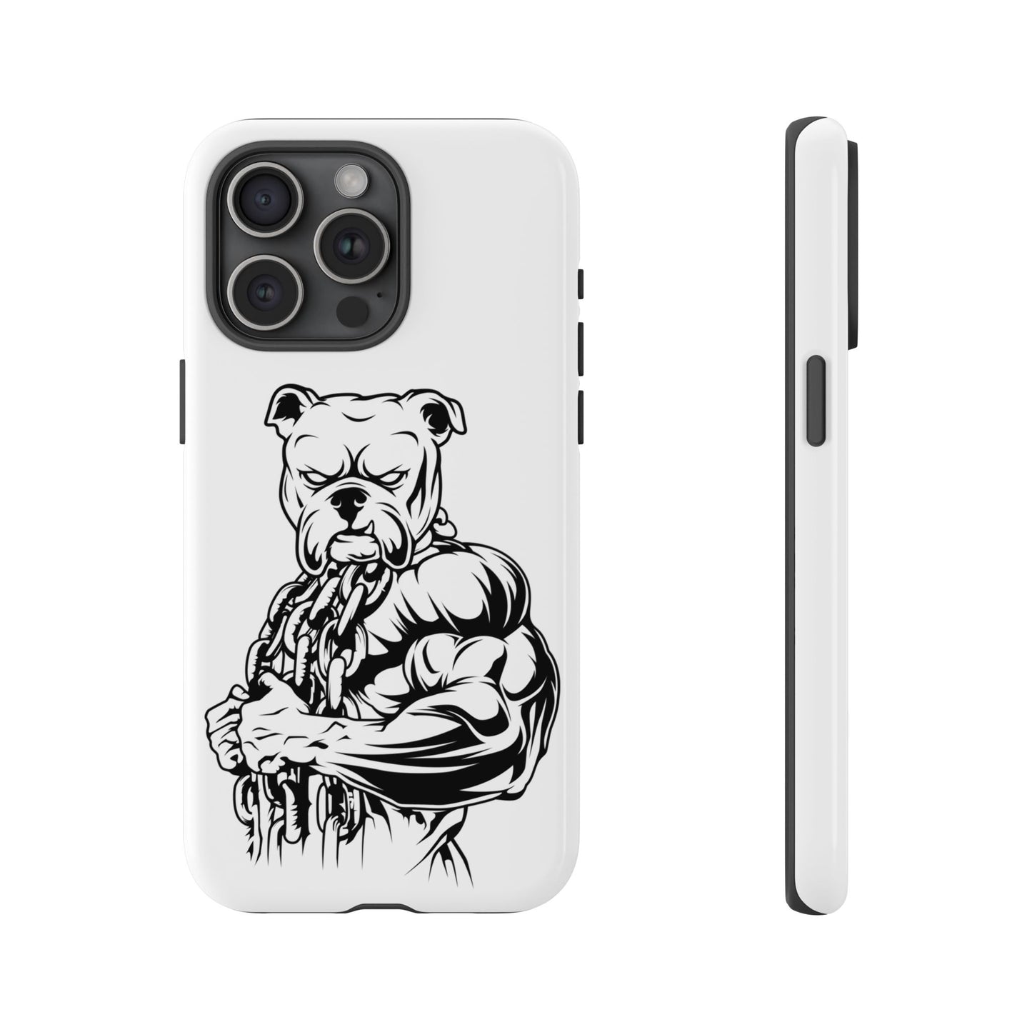 Tough Cases: Strong Bulldog Phone Case - Perfect for Dog Lovers and Fitness Enthusiasts