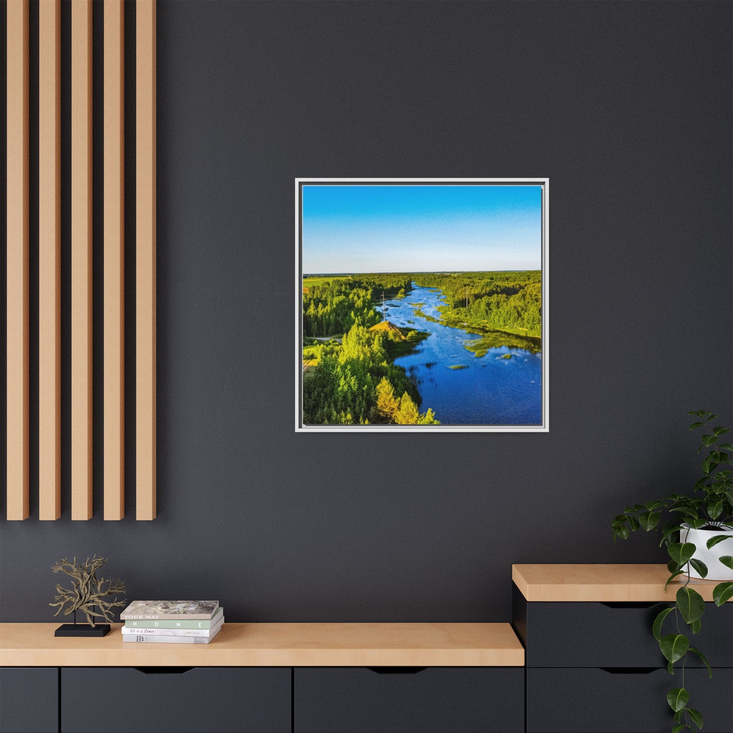 Zagares Lake Matte Canvas, Framed (Multi-color)