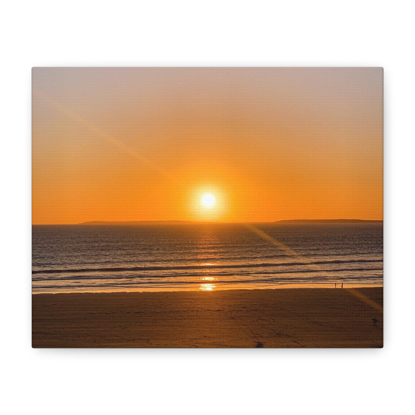 Sunset in ocean Matte Canvas, Stretched, 1.25"