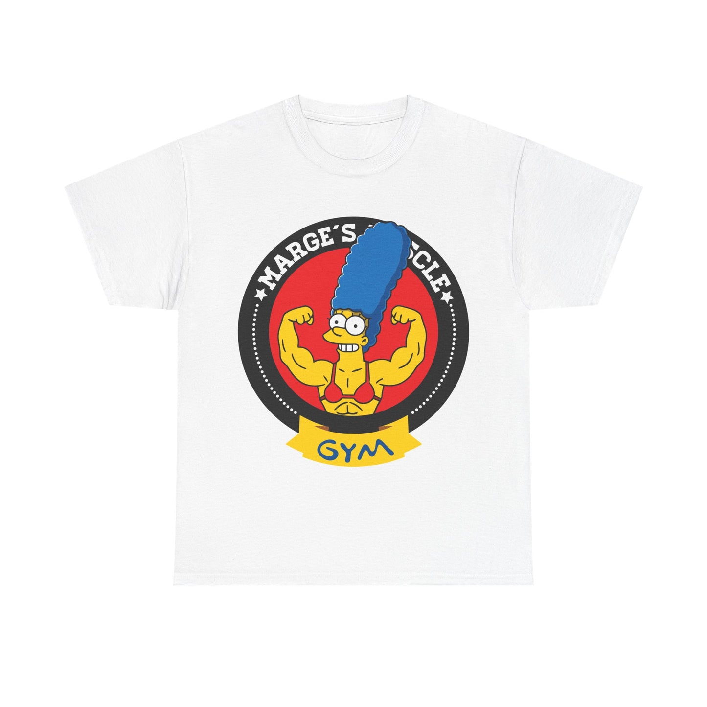 Marge Gym White Unisex Heavy Cotton Tee