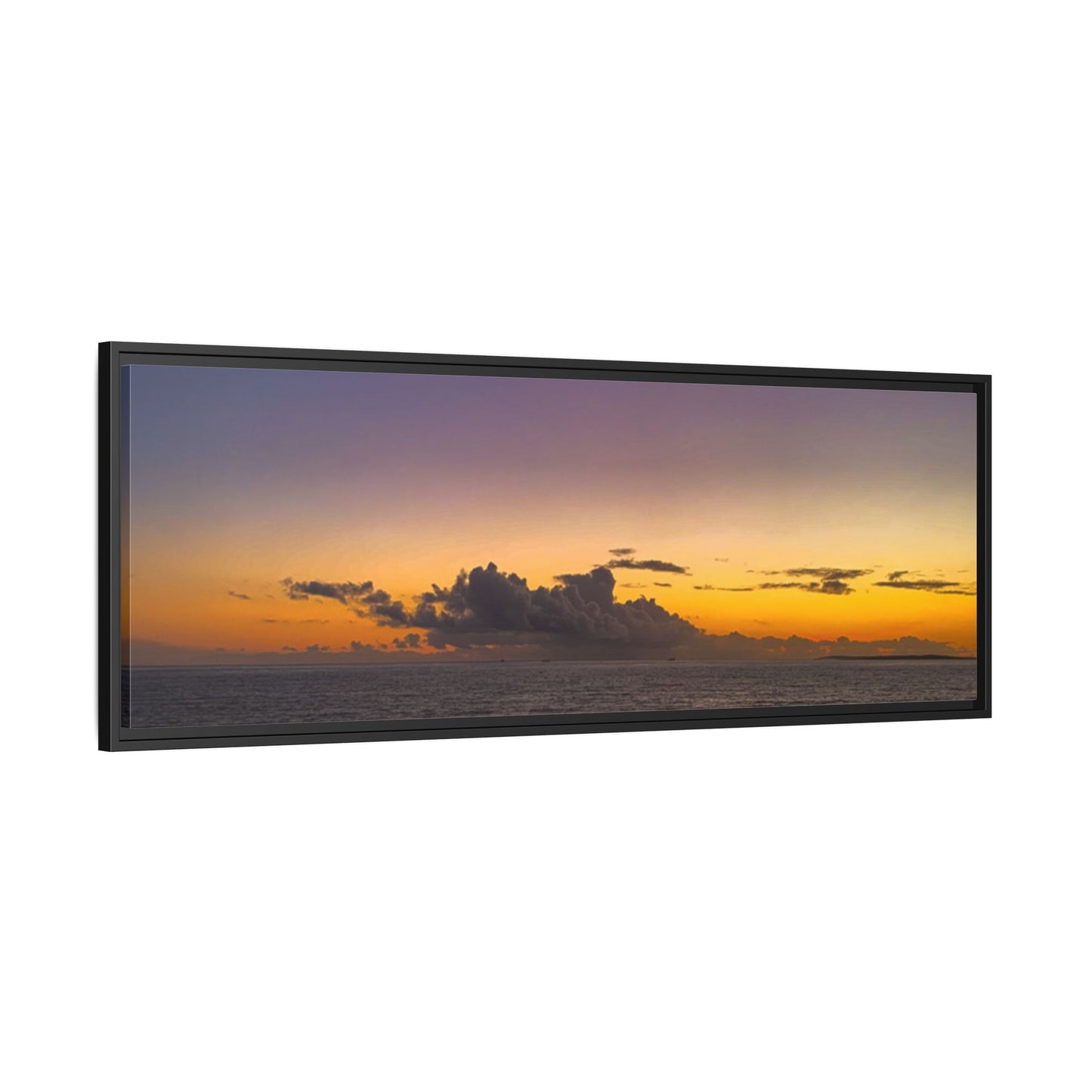 Sunset in Ocean 2 Matte Canvas, Framed (Multi-color)