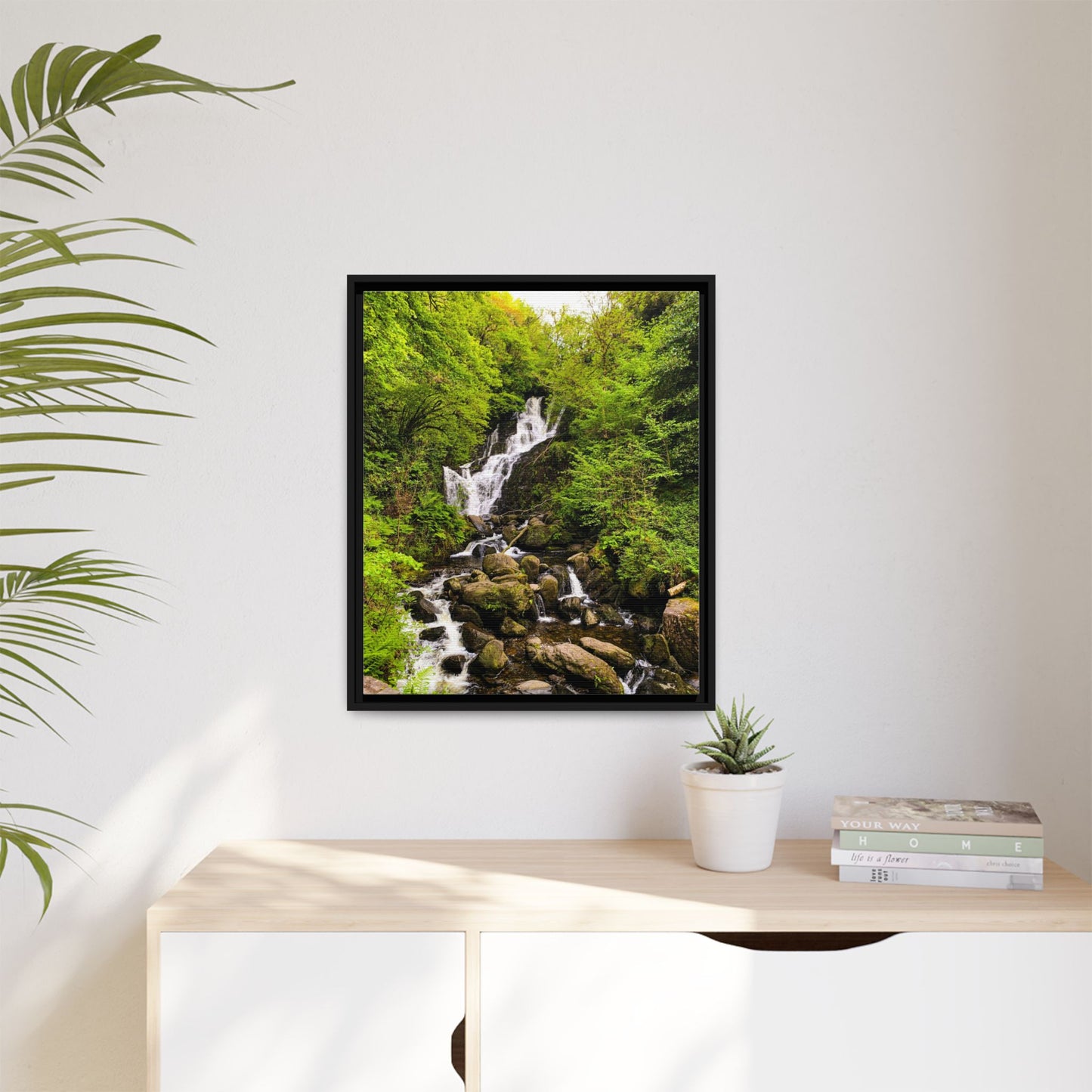 Torc Waterfall Matte Canvas, Framed (Multi-color)