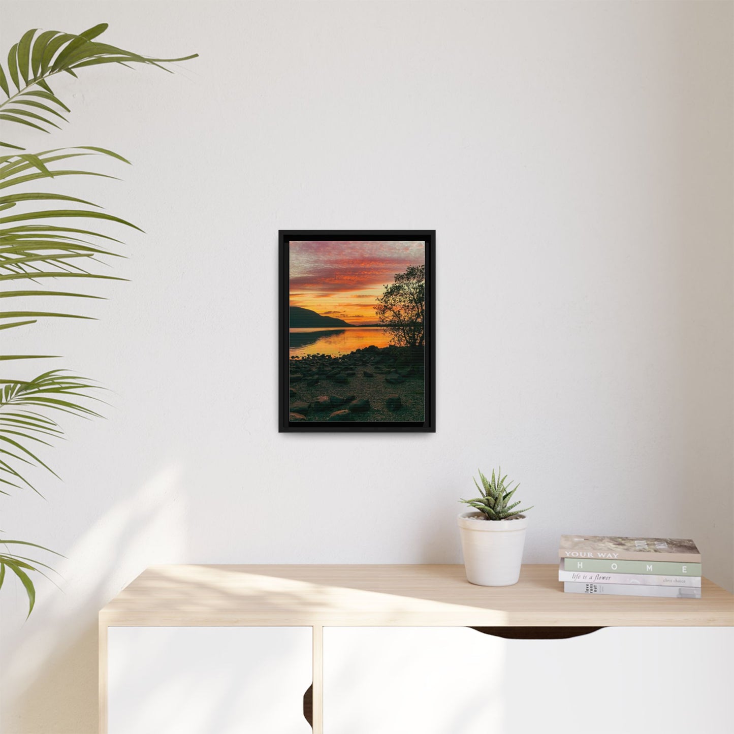 Sunset in Kerry Matte Canvas, Framed (Multi-color)