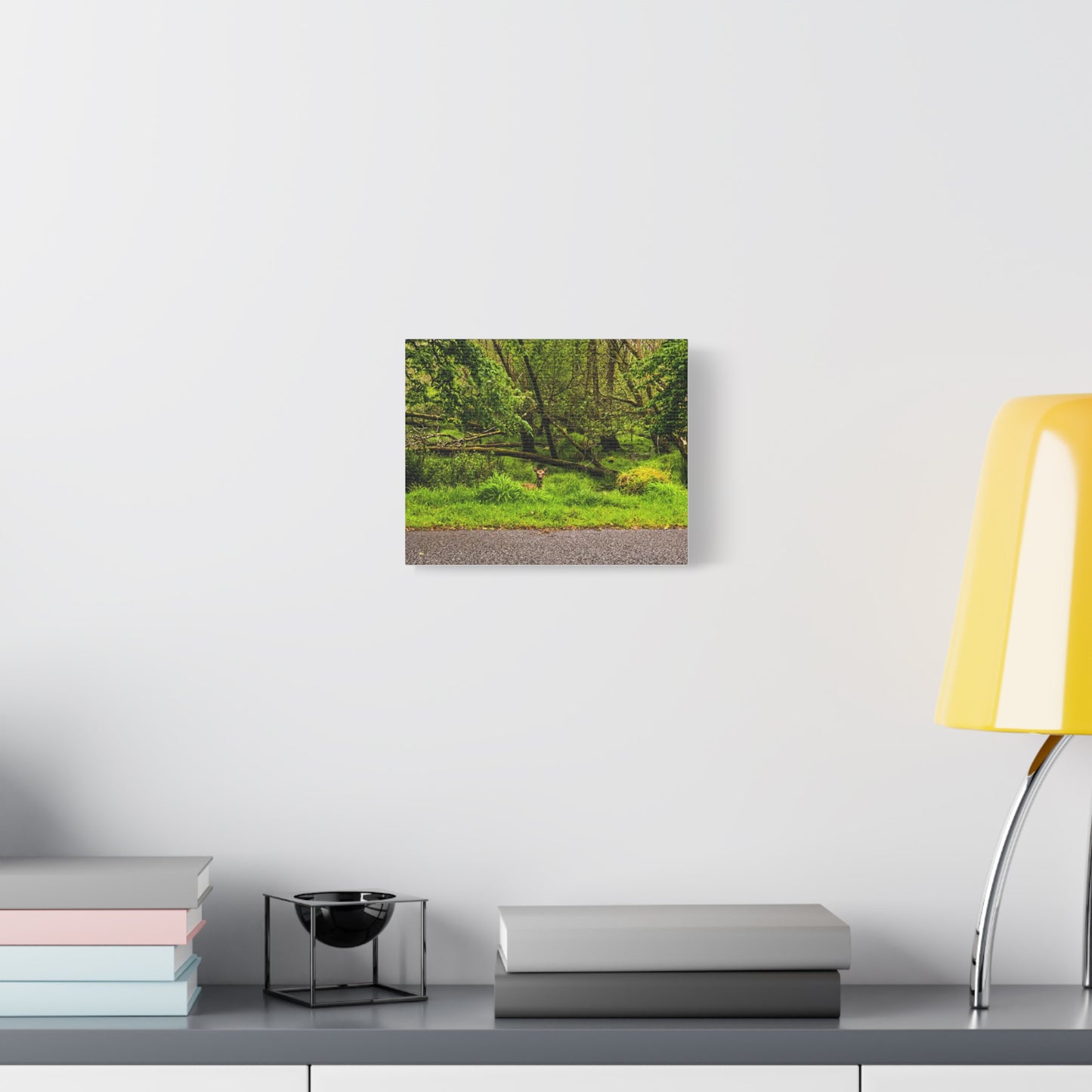 Deer in Ditch Matte Canvas, Stretched, 1.25"