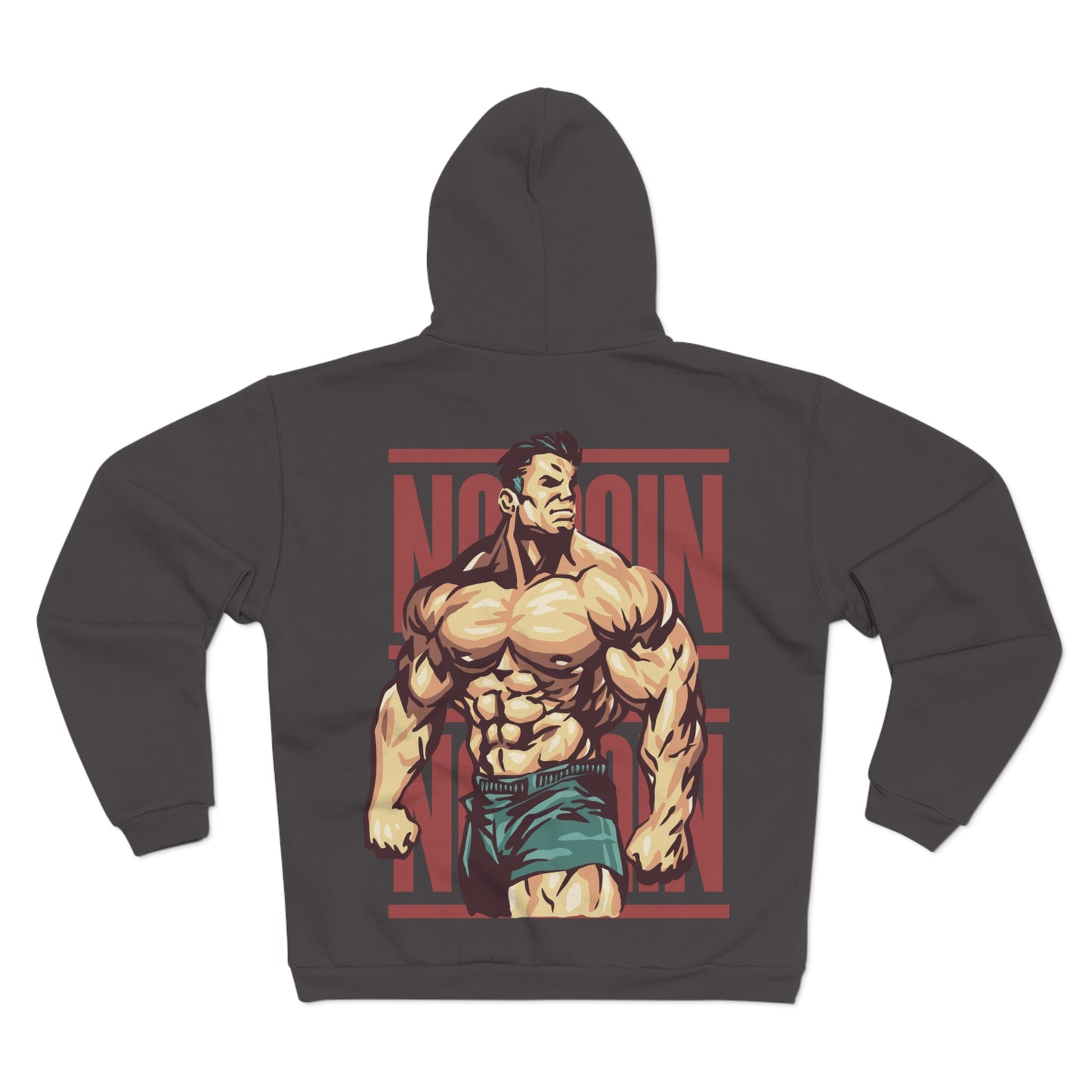 Muscle Power Unisex Hooded Zip Sweatshirt - Bold Graphic Design