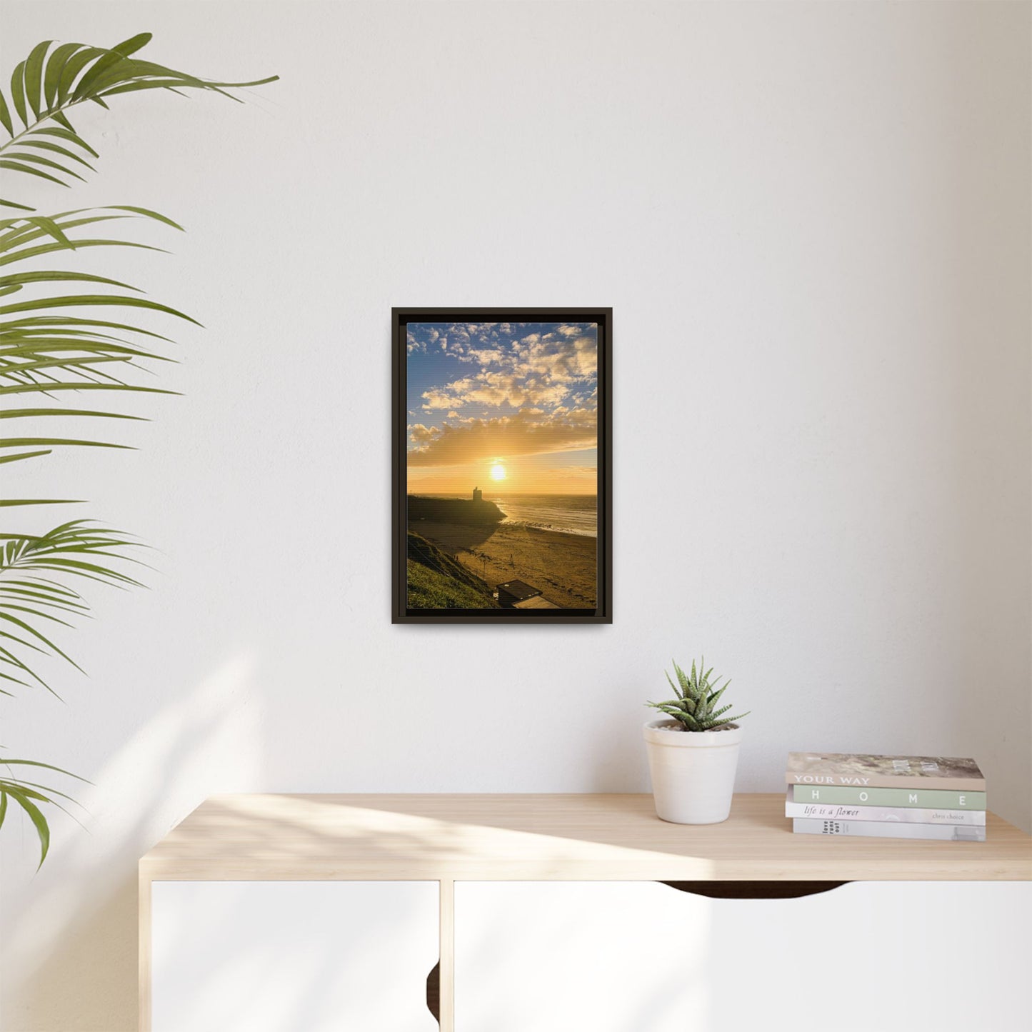 Ballybunion Sunset Castle Matte Canvas, Framed (Multi-color)