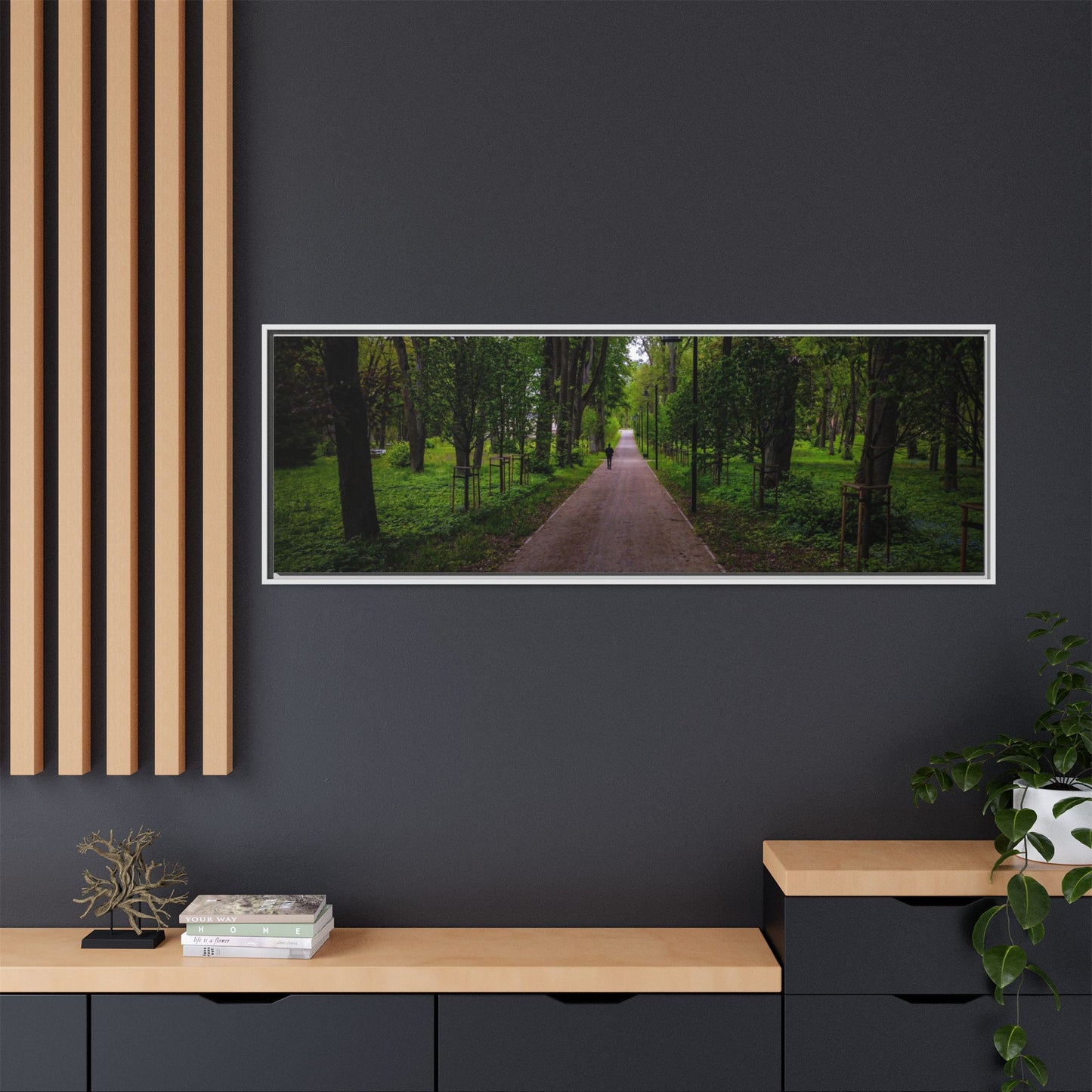 Zagares Park Matte Canvas, Framed (Multi-color)