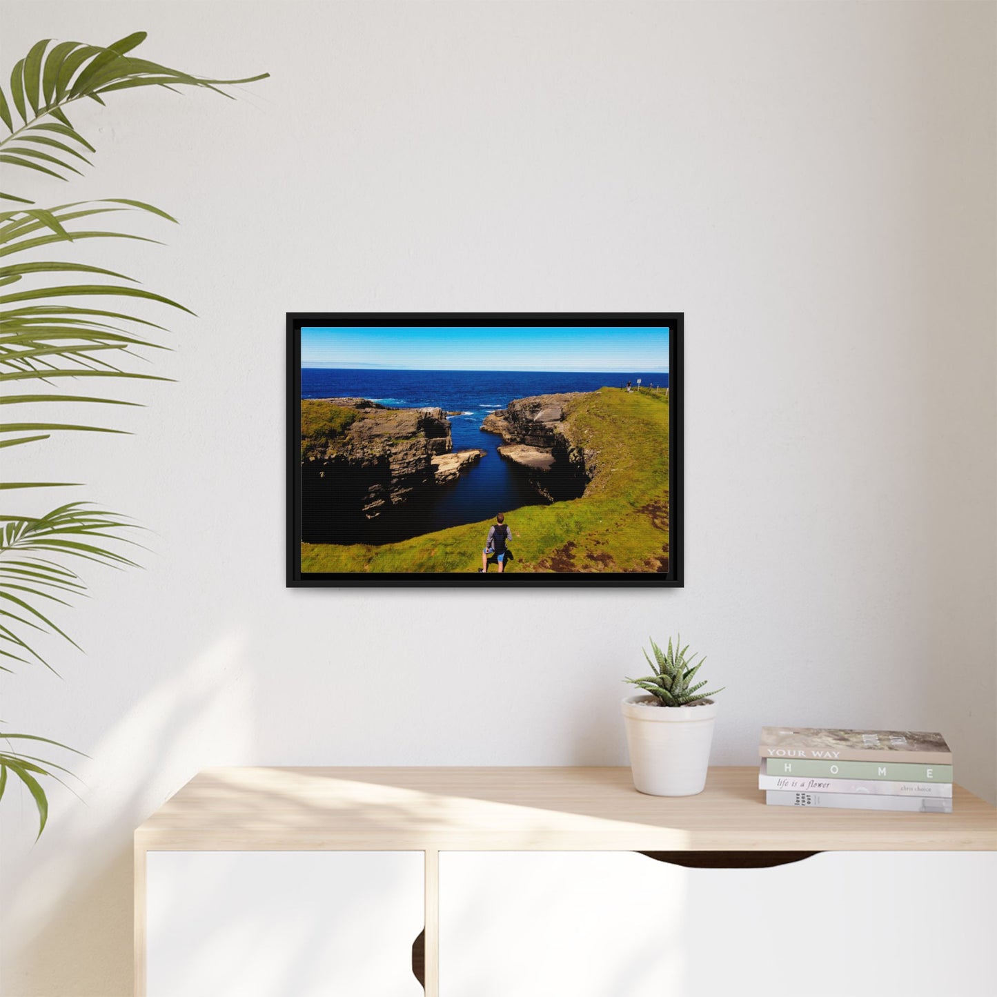 Cliffs Matte Canvas, Framed (Multi-color)