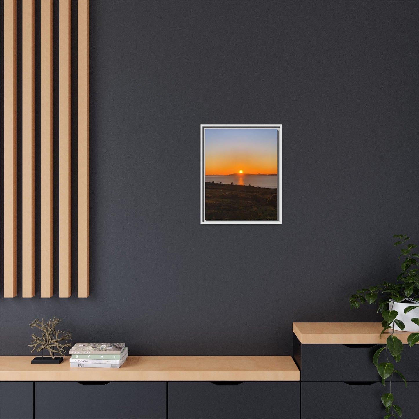 Sunset Ring Of Kerry Matte Canvas, Framed (Multi-color)