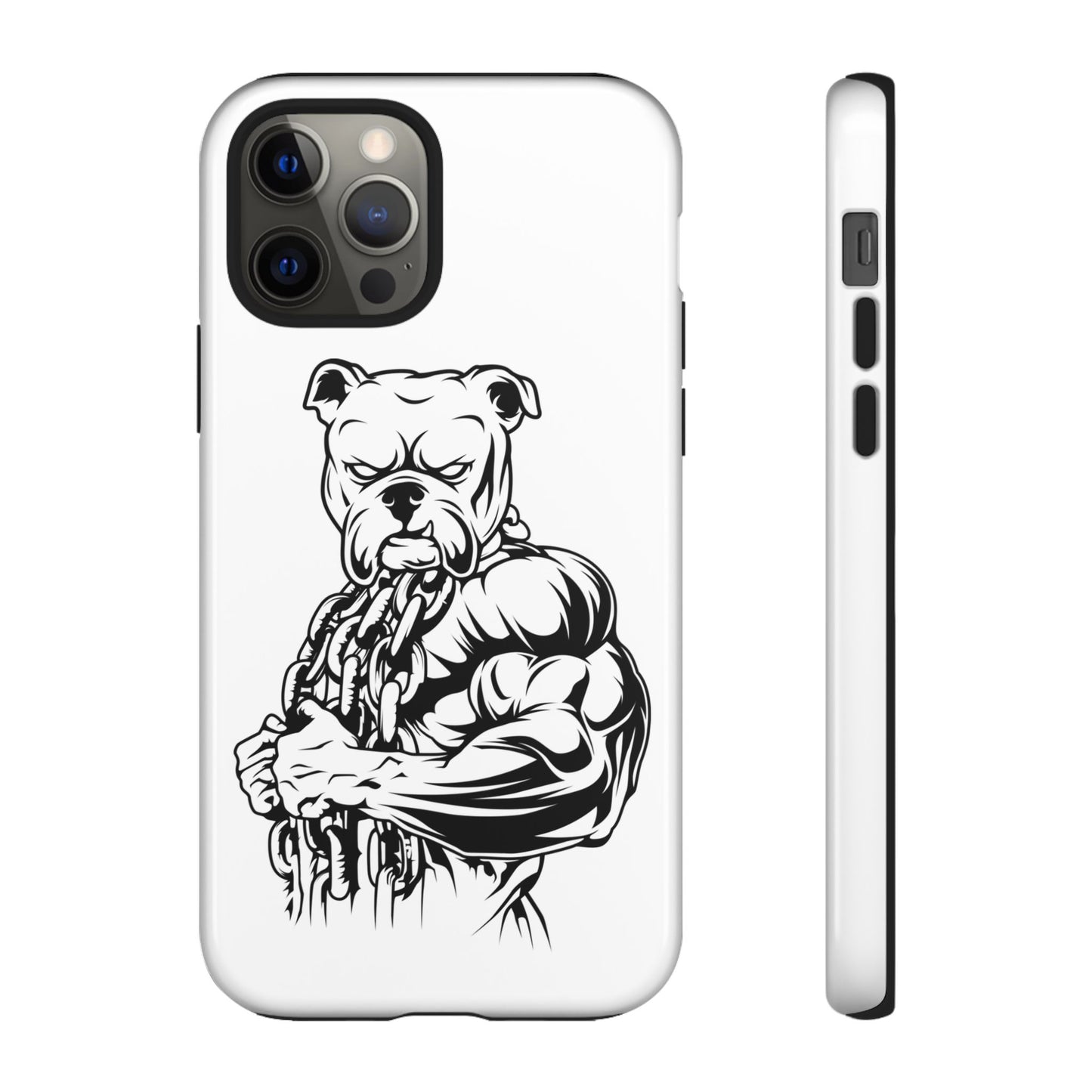 Tough Cases: Strong Bulldog Phone Case - Perfect for Dog Lovers and Fitness Enthusiasts
