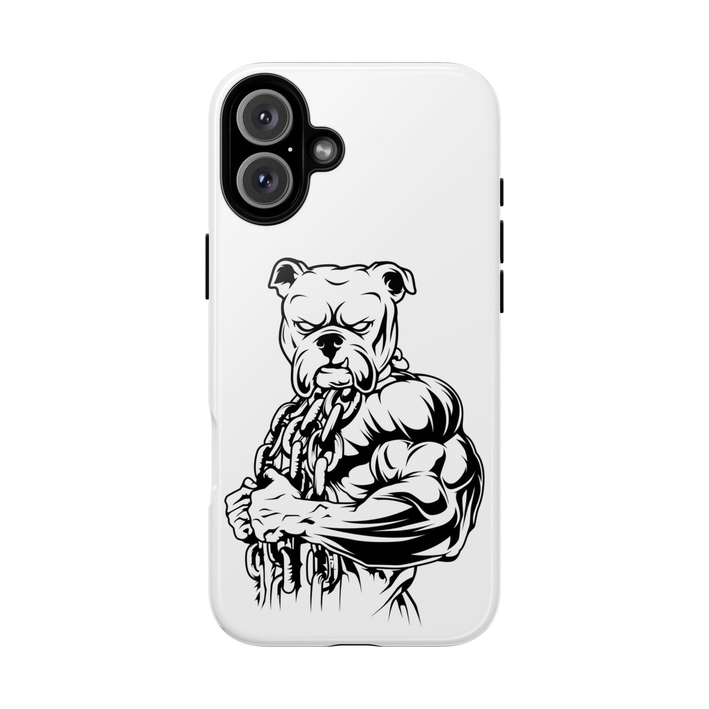 Tough Cases: Strong Bulldog Phone Case - Perfect for Dog Lovers and Fitness Enthusiasts