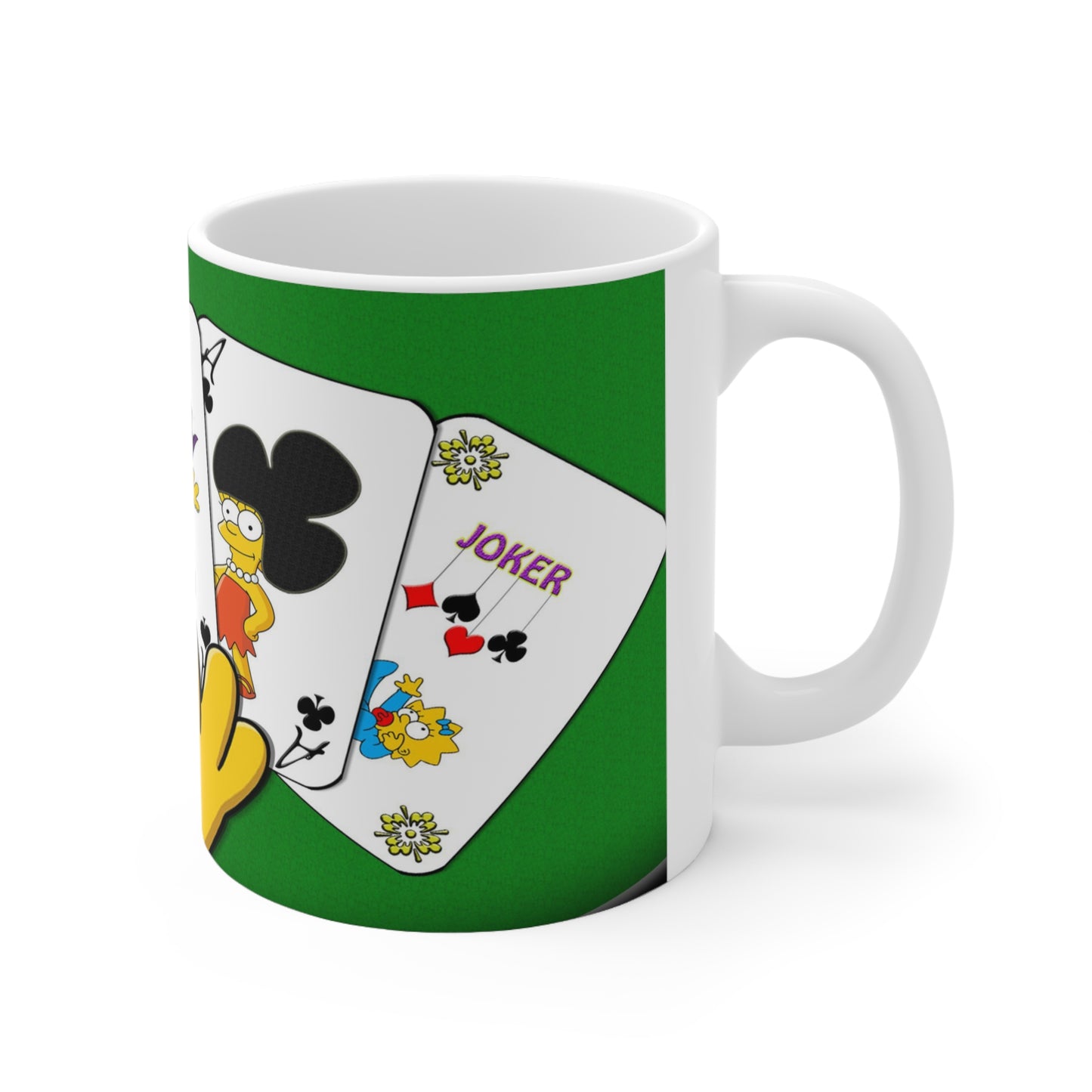 Simps Poker-Themed Ceramic Coffee Cups - Fun 11oz & 15oz Mugs for Fans