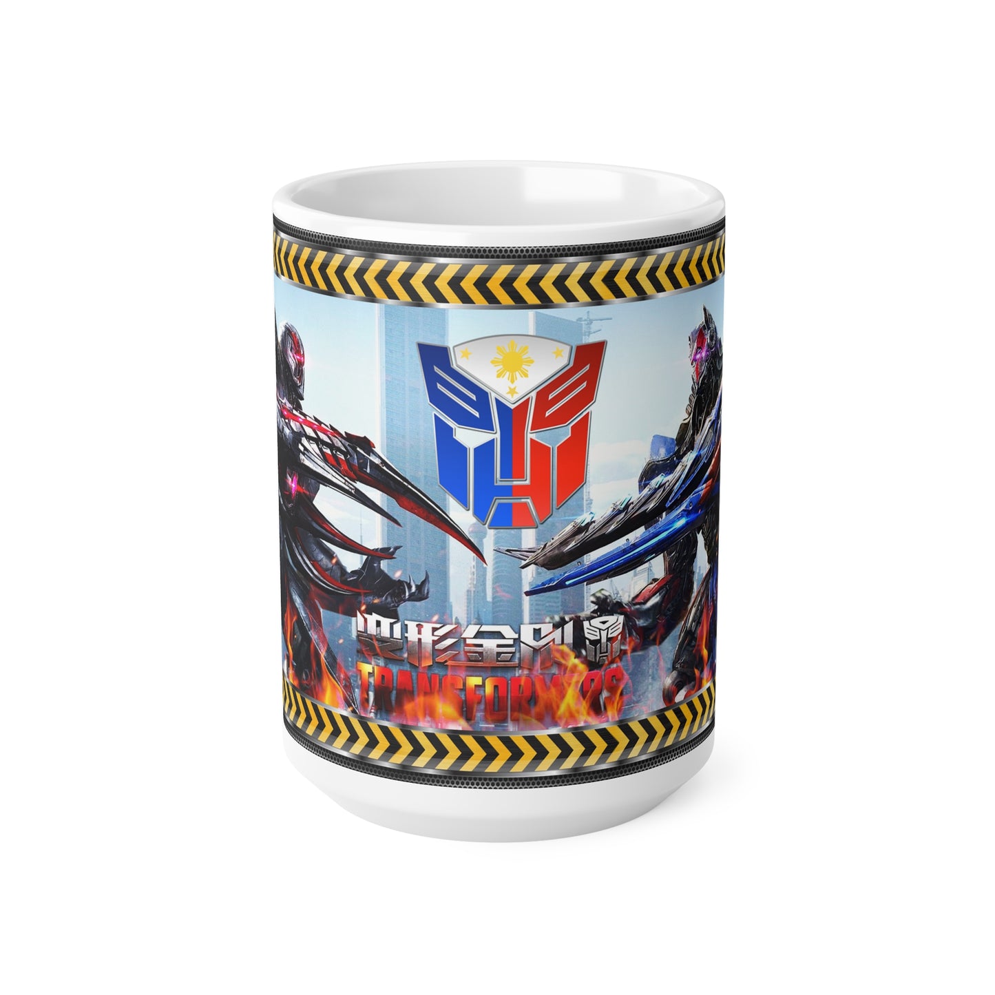 Transformers-Inspired Ceramic Coffee Cups - 11oz & 15oz with Bold Graphics