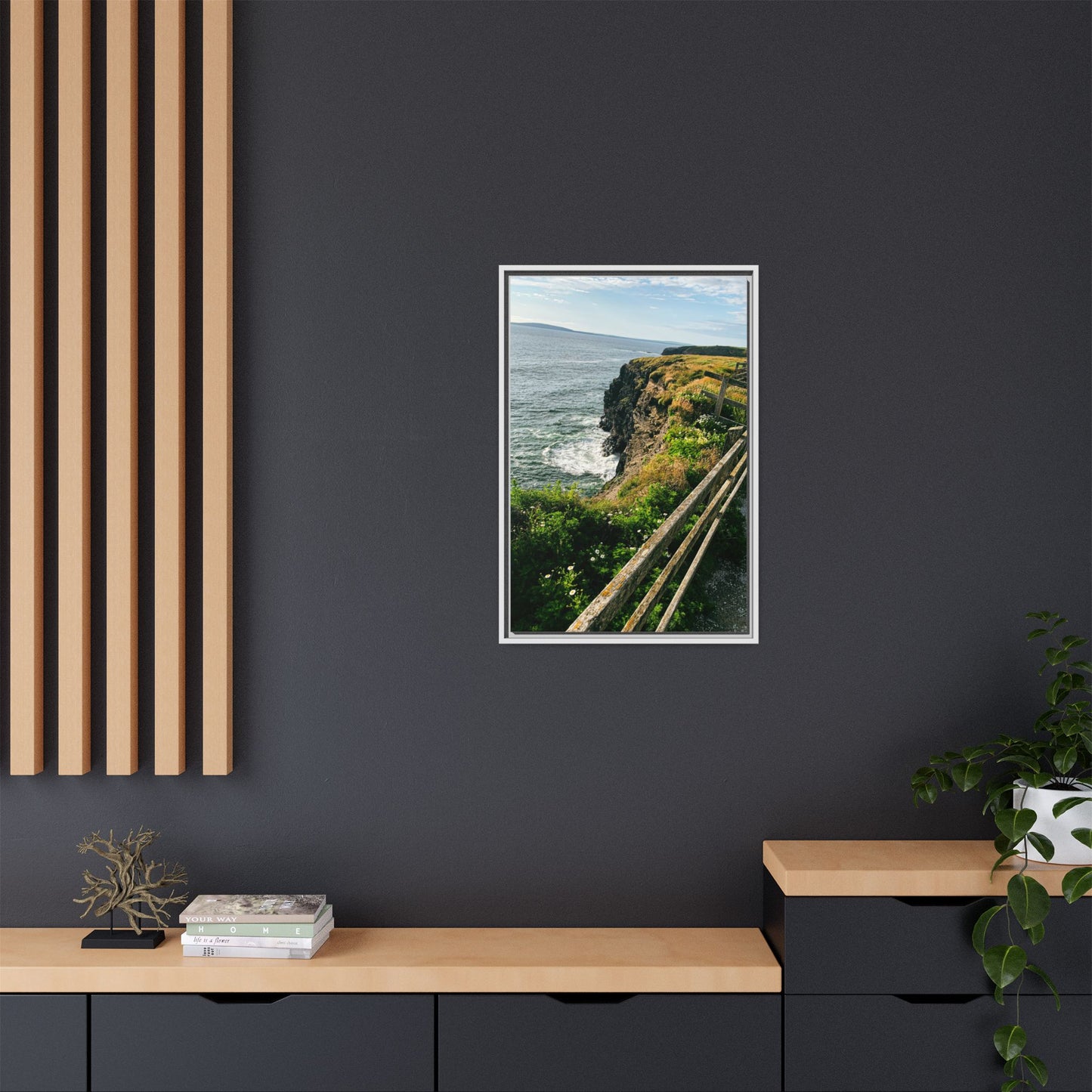 Ballybunion Cliff Walk Matte Canvas, Framed (Multi-color)