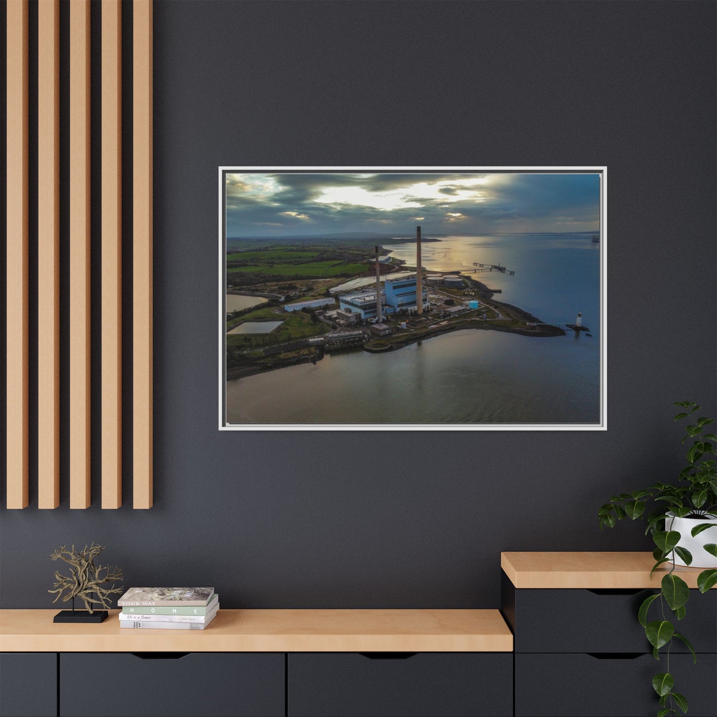 Target Power Station Matte Canvas, Framed (Multi-color)