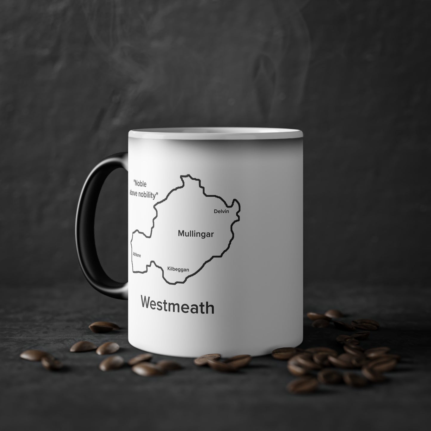 Westmeath Magic Mug: Color - Changing Coffee Cup with Artistic Map Design