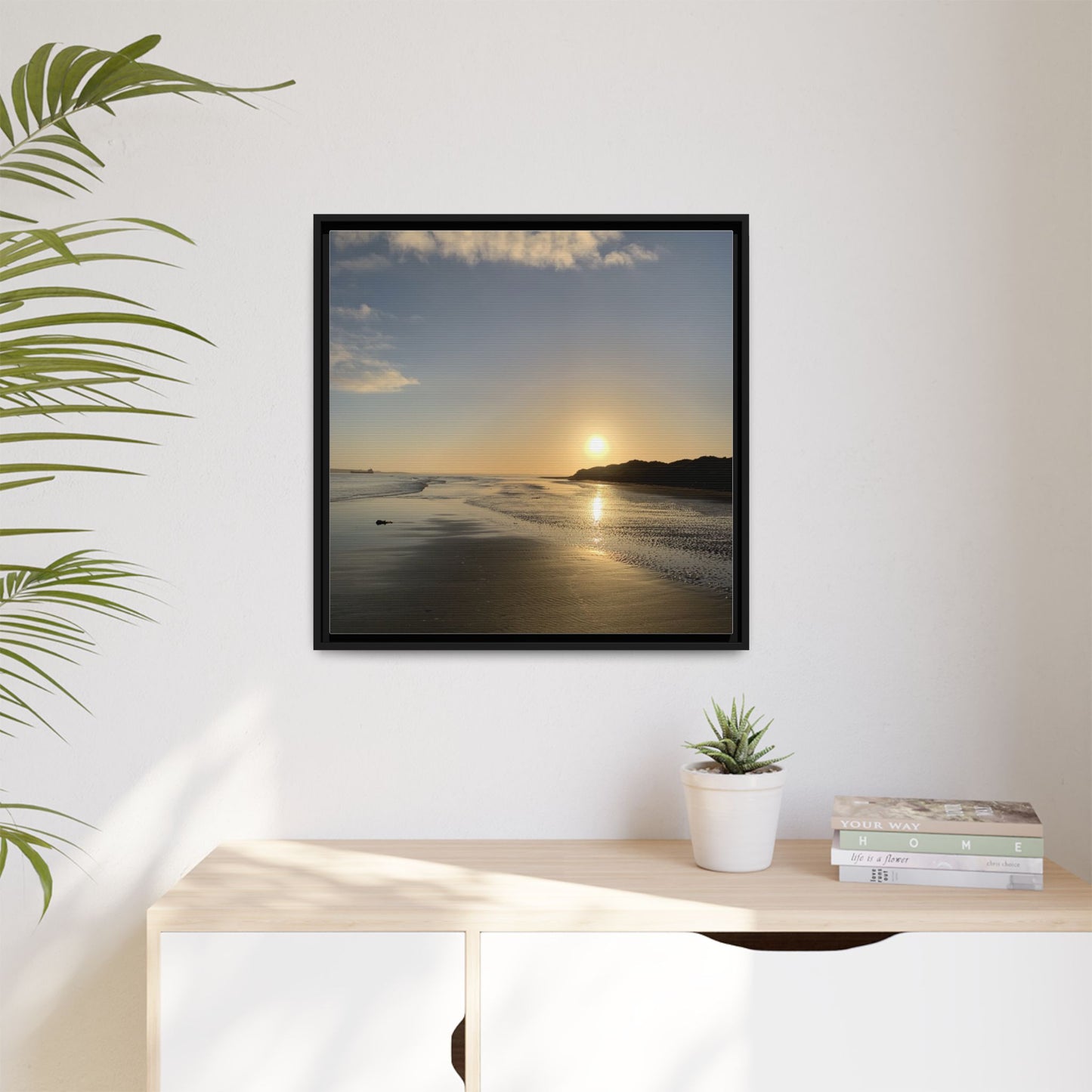 Sunset Matte Canvas, Framed (Multi-color)