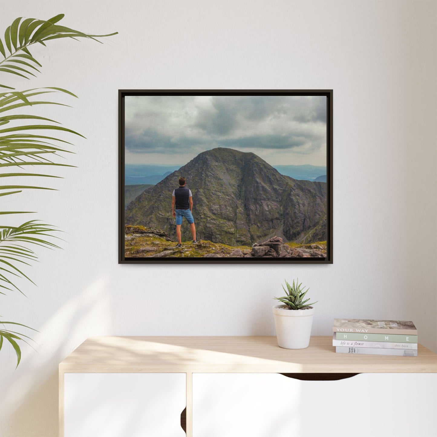 Cross On Top Matte Canvas, Framed (Multi-color)