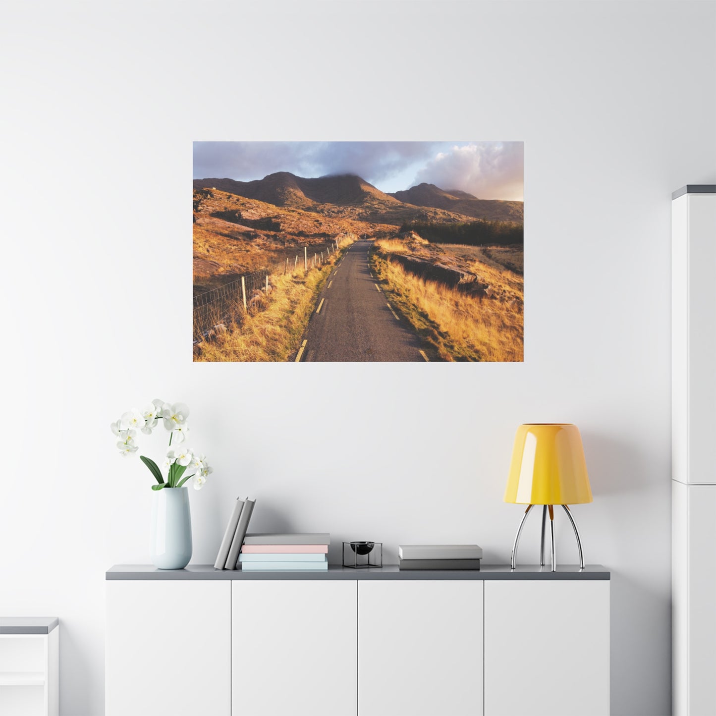 Sunset Road Matte Canvas, Stretched, 1.25"