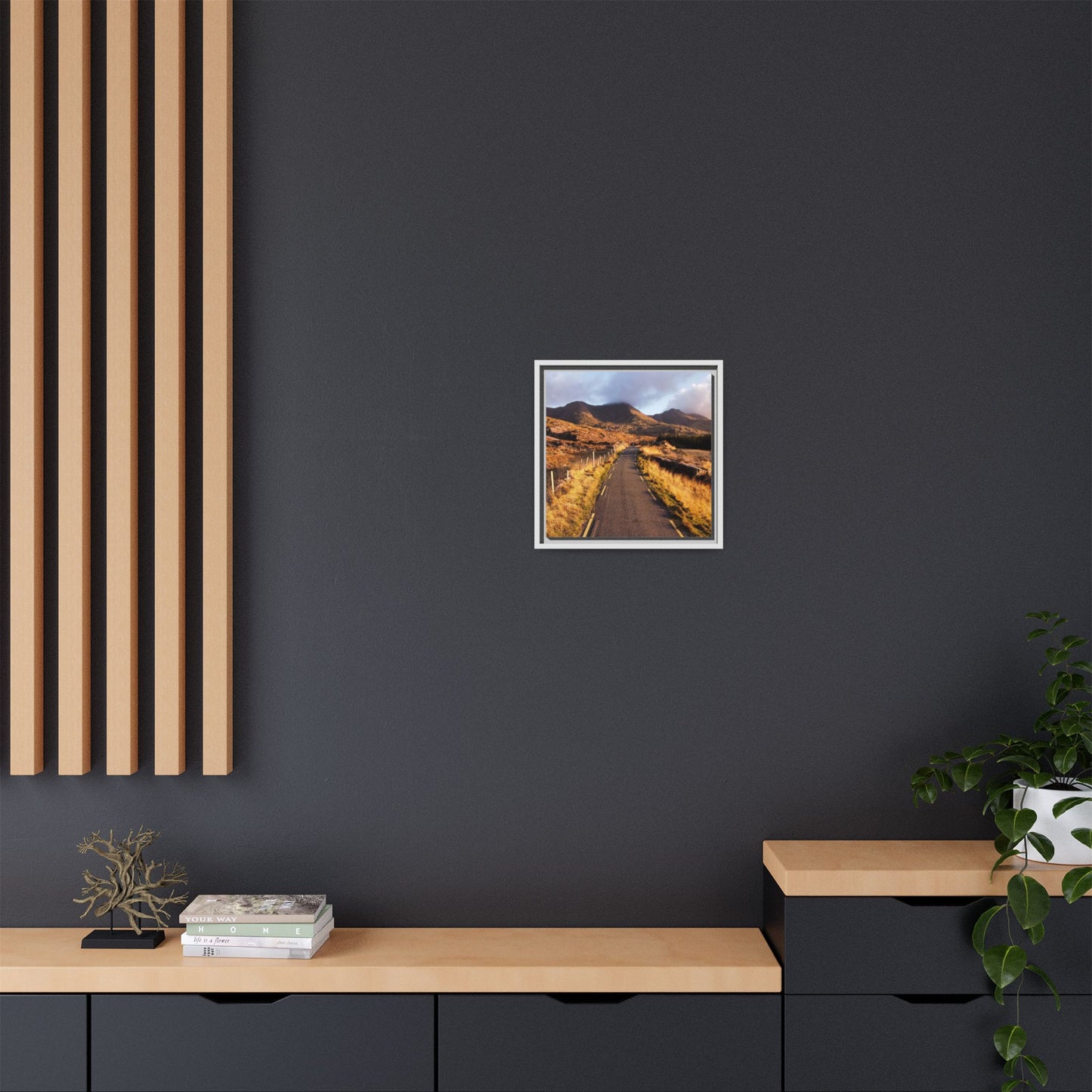 Sunset Road Matte Canvas, Framed (Multi-color)