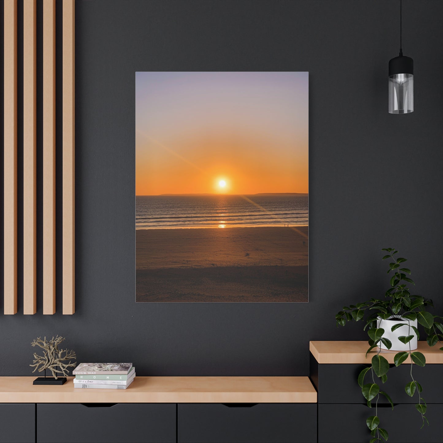 Sunset in ocean Matte Canvas, Stretched, 1.25"