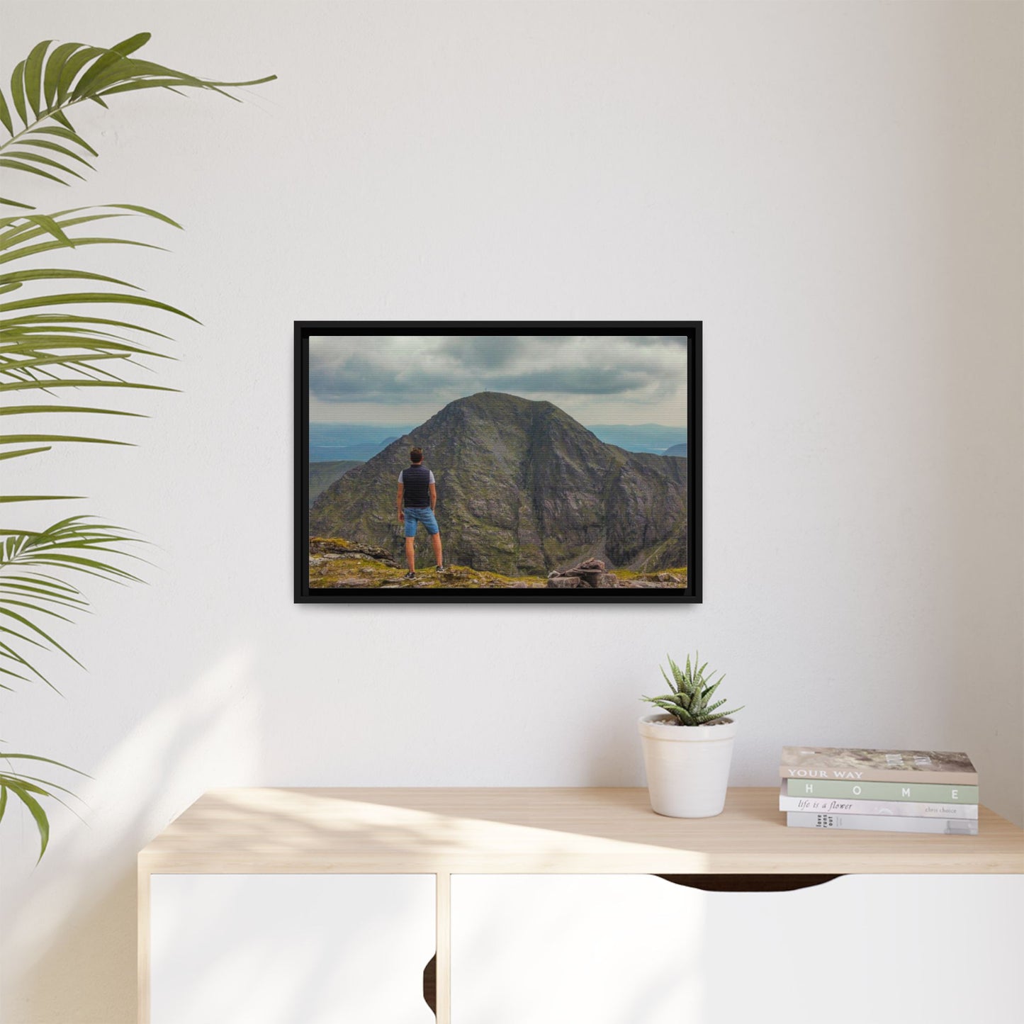 Cross On Top Matte Canvas, Framed (Multi-color)