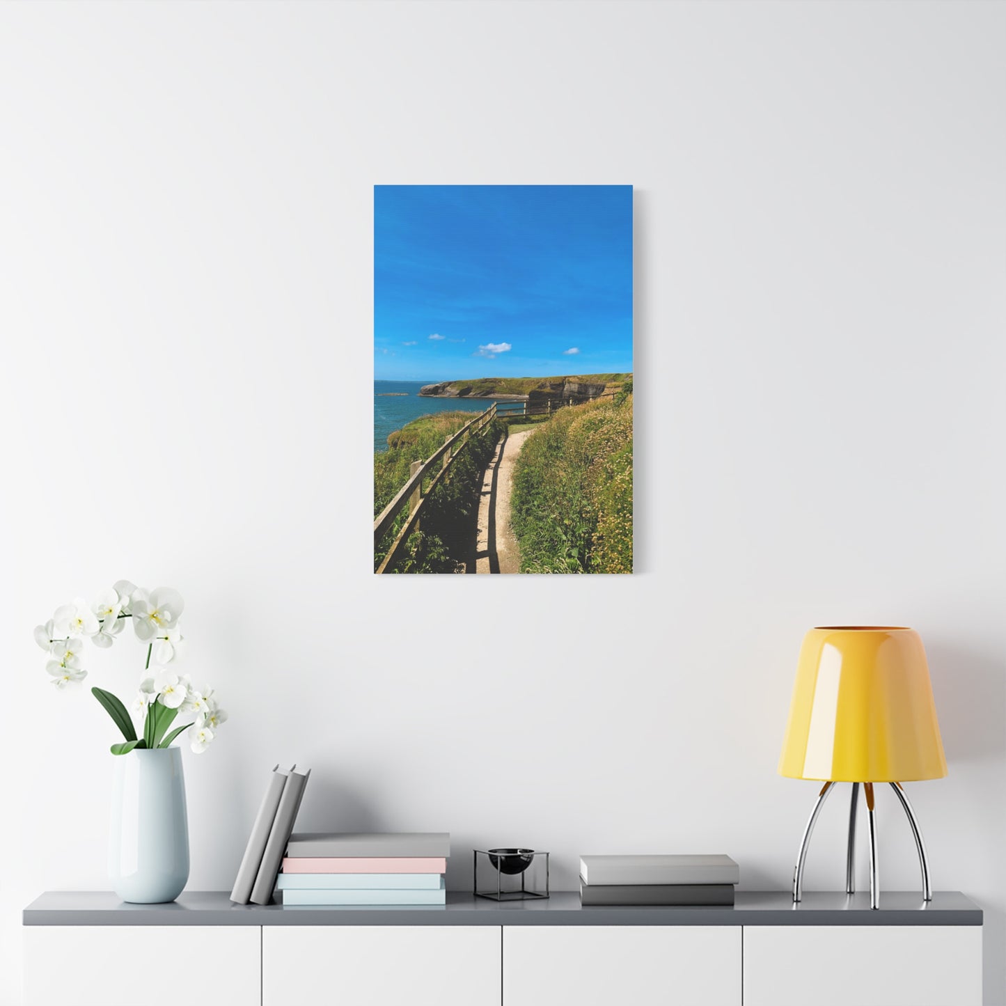 Sunny Walk In Ballybunion Matte Canvas, Stretched, 1.25"