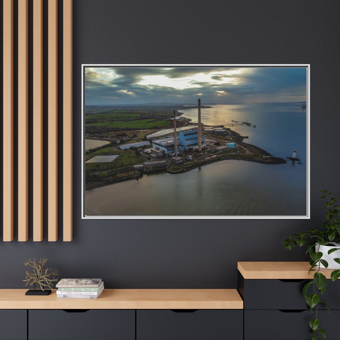 Target Power Station Matte Canvas, Framed (Multi-color)