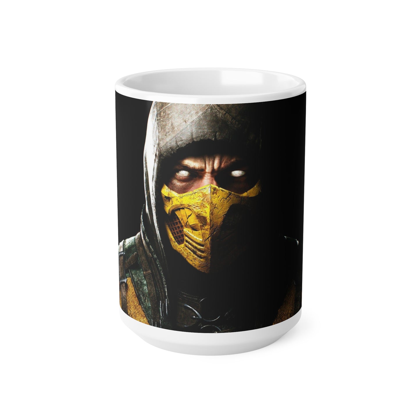 Mortal Kombat Scorpion Ceramic Coffee Mug - Unique 11oz & 15oz Designs for Gamers
