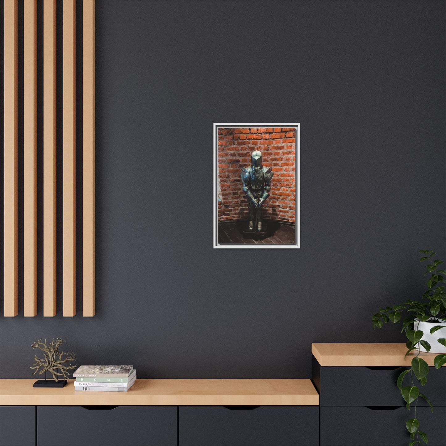 Steel Armour Medieval Age Lithuania Matte Canvas, Framed (Multi-color)