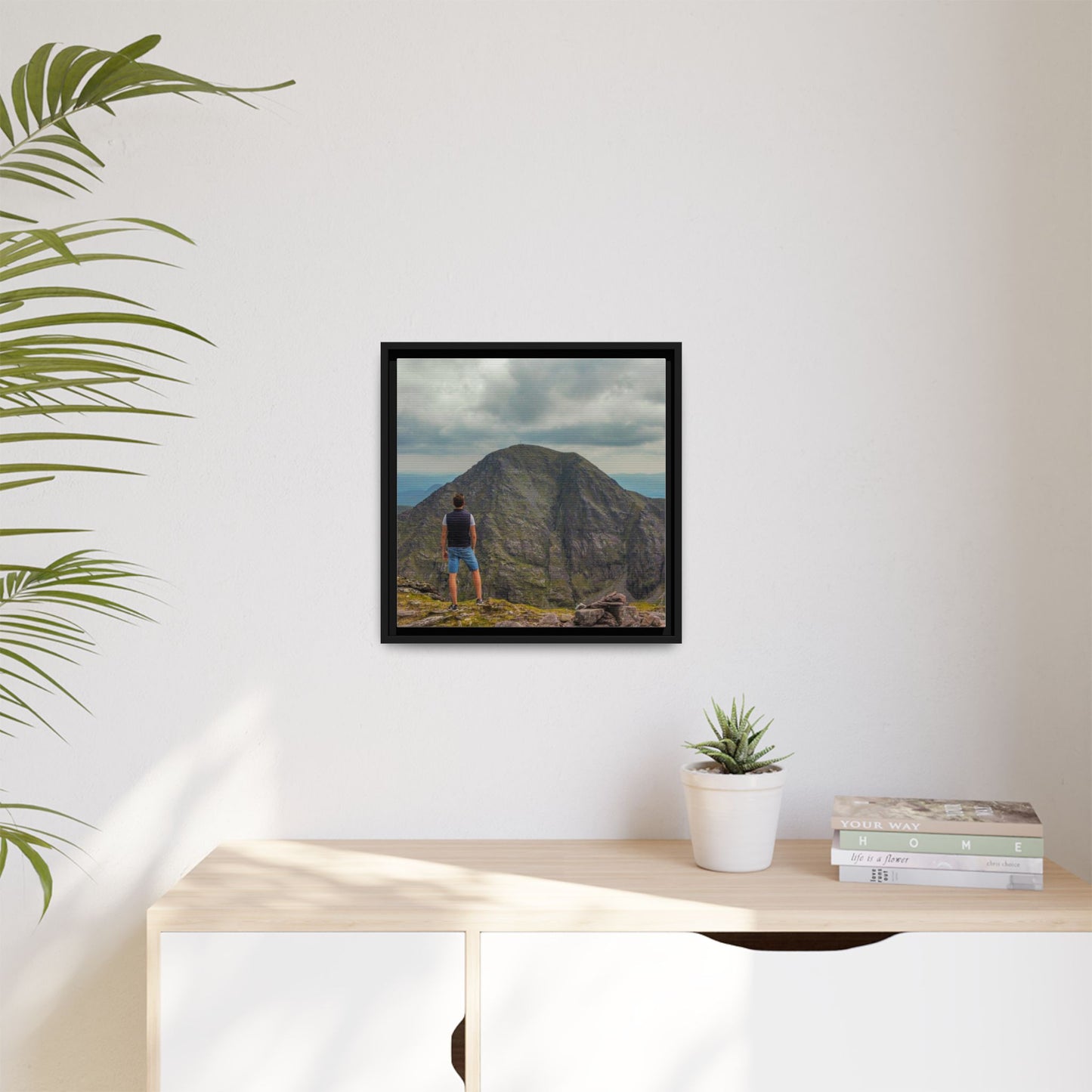 Cross On Top Matte Canvas, Framed (Multi-color)