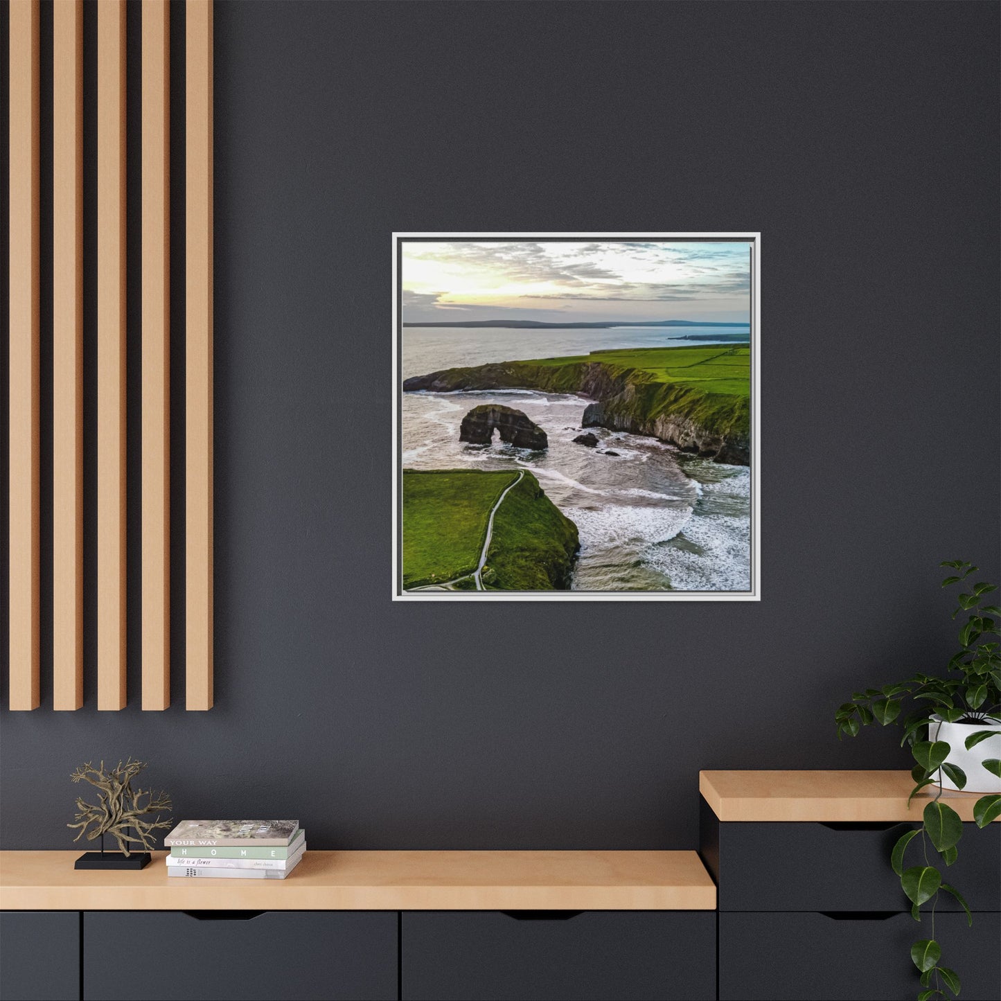Virgin Rock Matte Canvas, Framed (Multi-color)