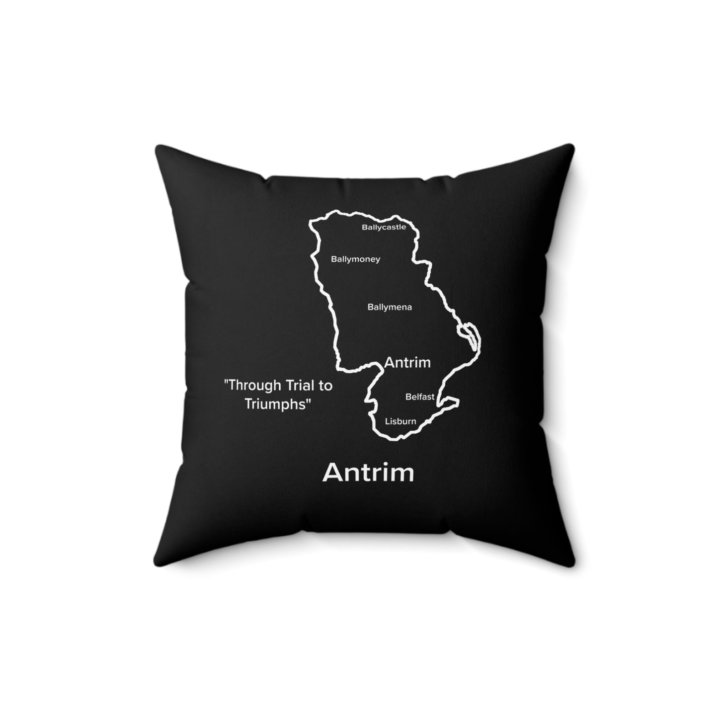 Antrim Spun Polyester Square Pillow Black Edition 2 Sizes